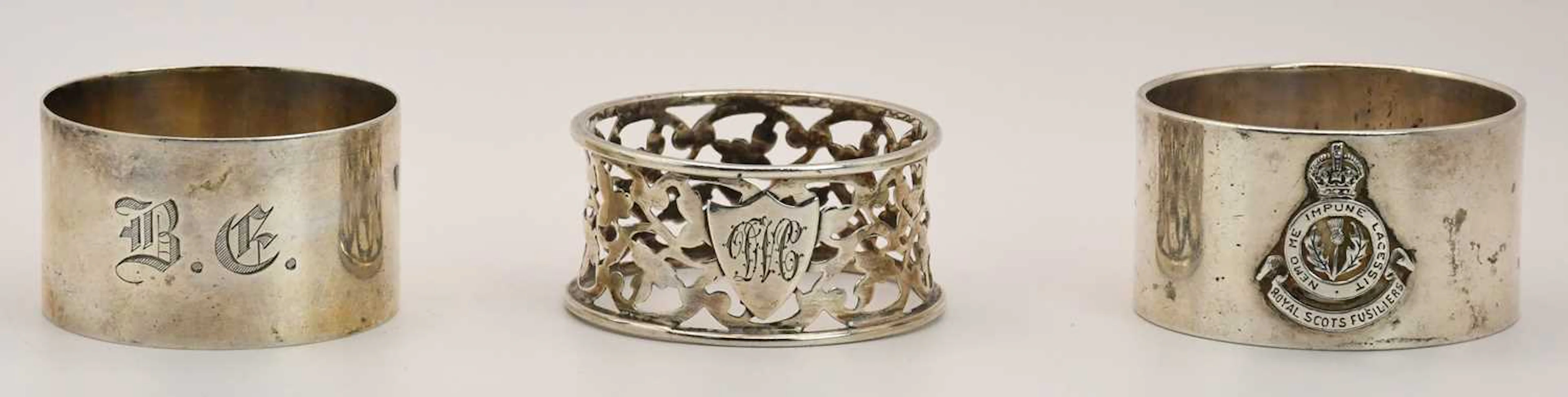 An Edward VII hallmarked silver napkin ring