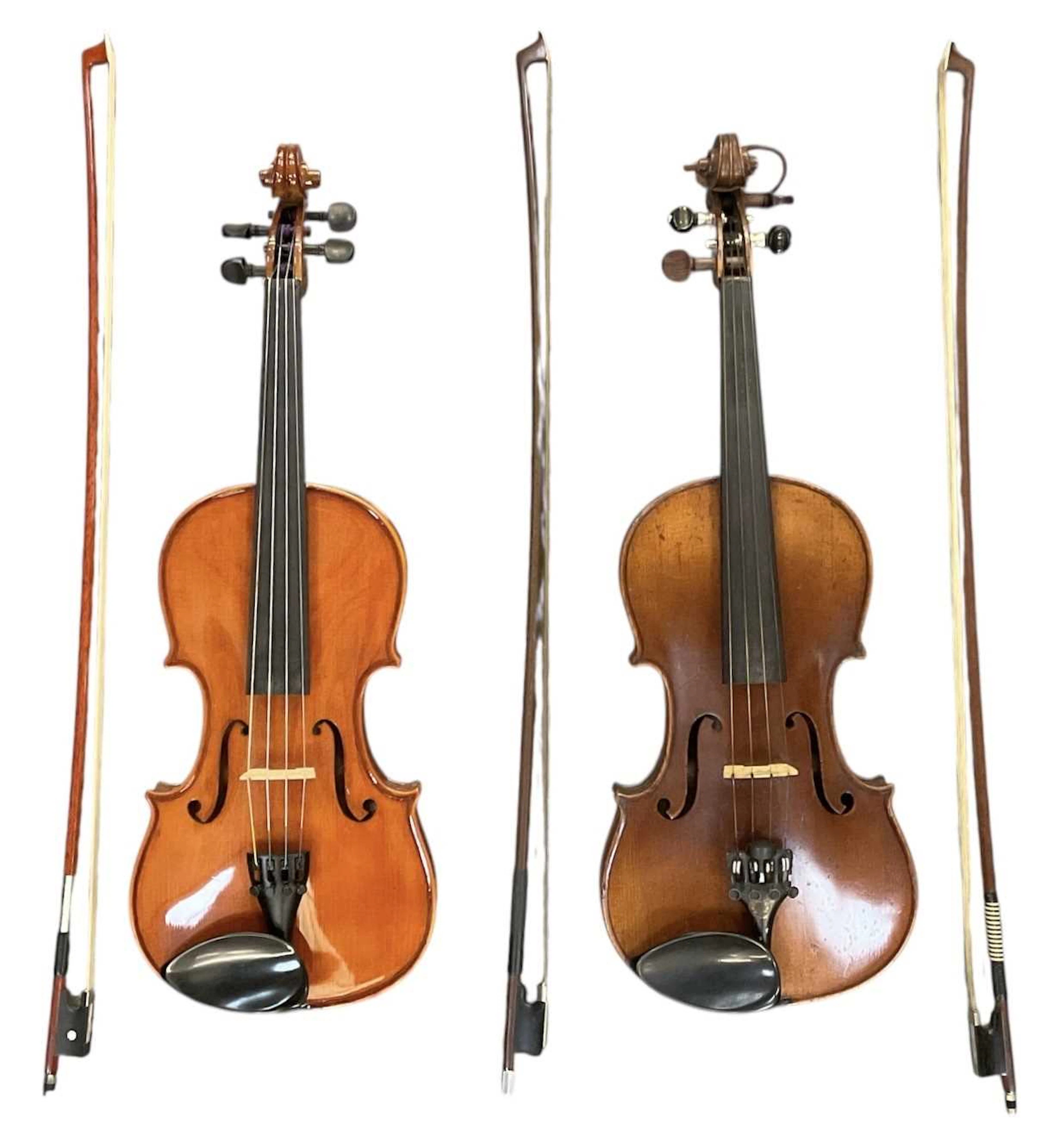 An early to mid 20th century Japanese full size violin with two-piece back
