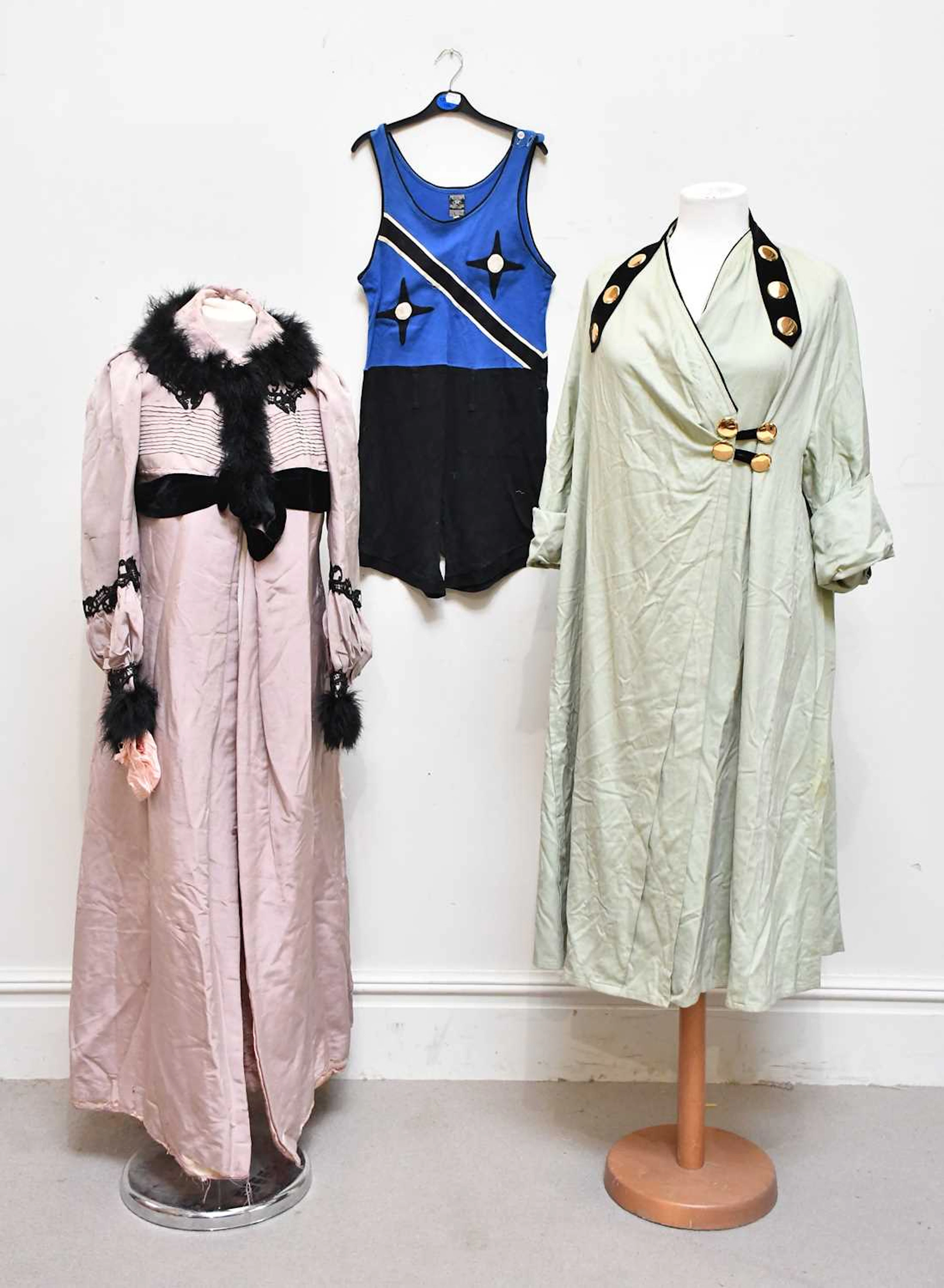 A long pink silk Victorian c1890s walking coat