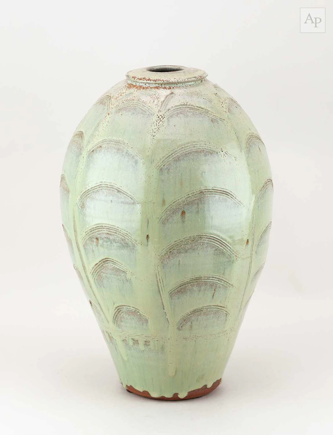 PHIL ROGERS (1951-2020); a tall stoneware bottle covered...