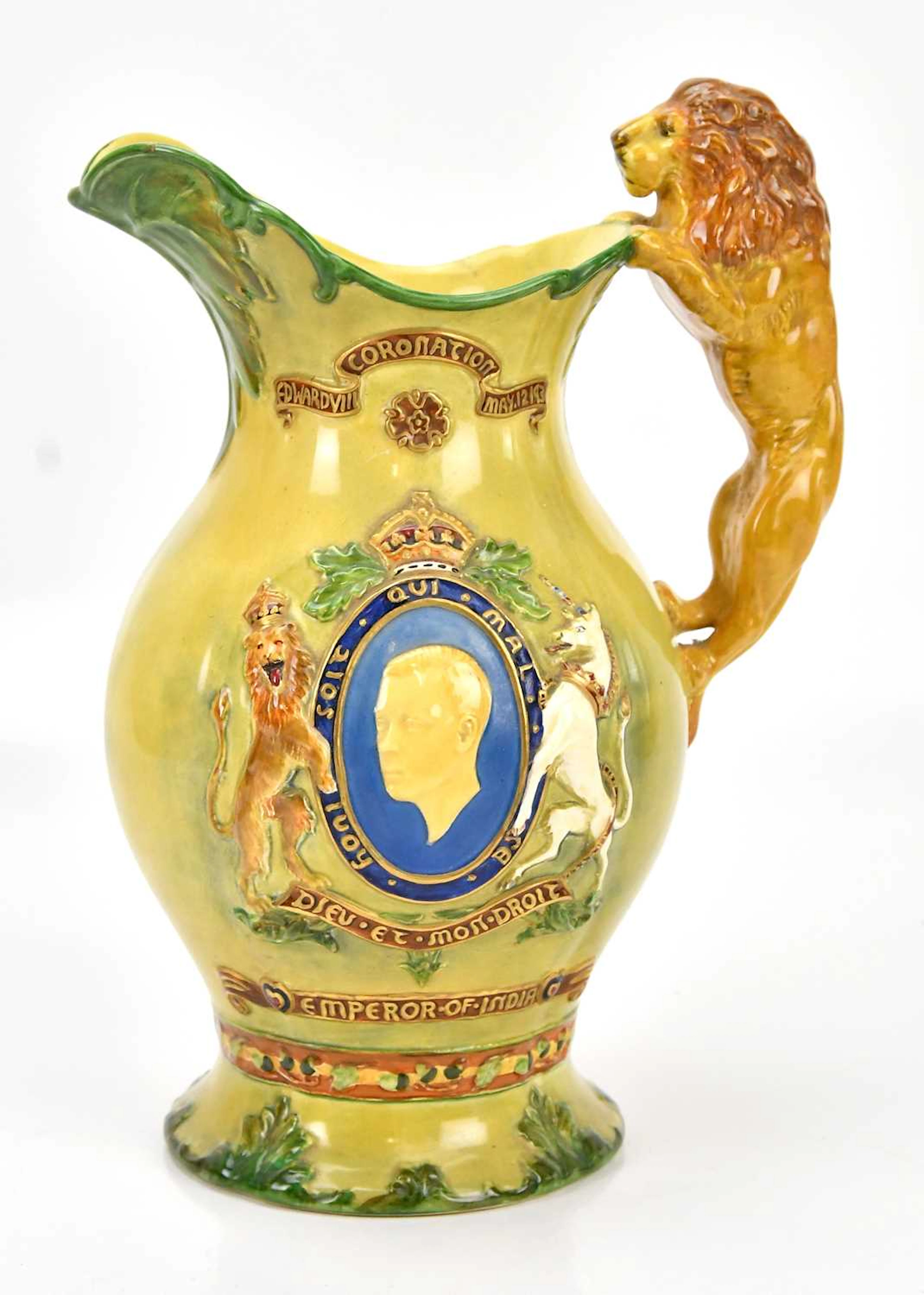 CROWN DEVON; an unusual musical coronation jug