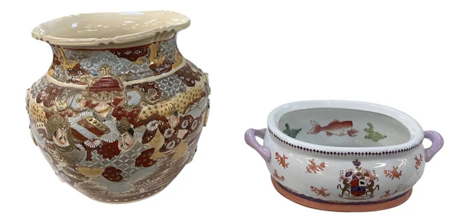 A modern Japanese Satsuma type jardinière