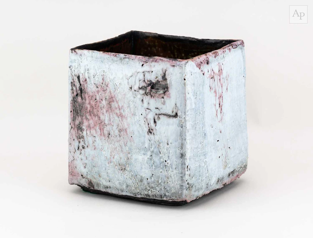 MARGARET CURTIS (born 1955); a large square stoneware...