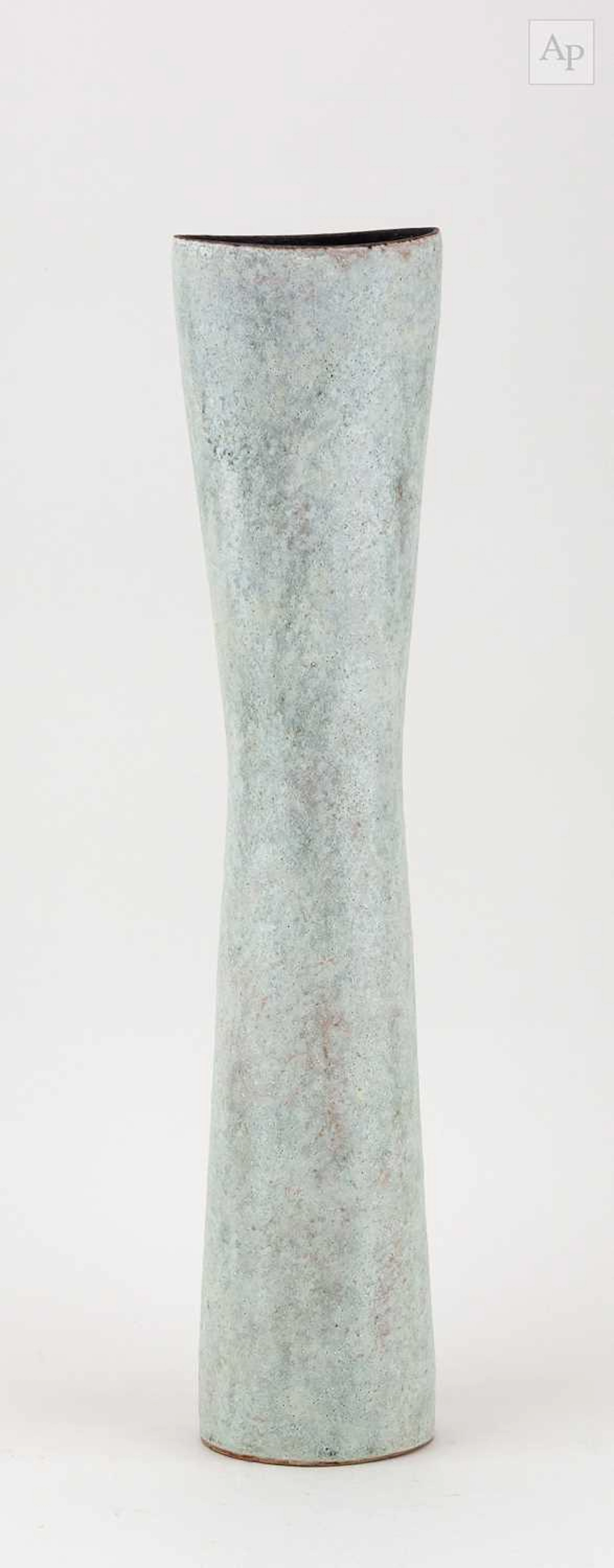 CHRIS CARTER (born 1945); a tall waisted stoneware vessel...