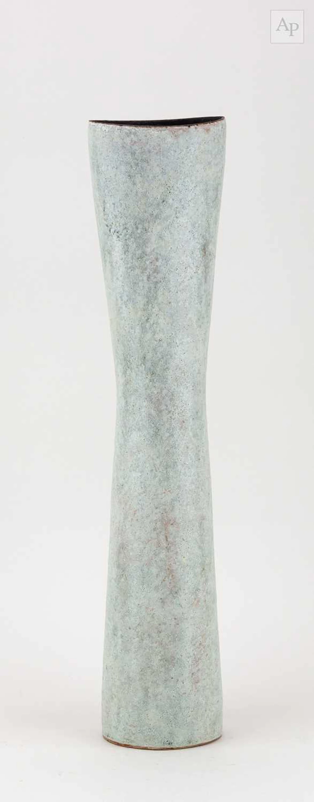 CHRIS CARTER (born 1945); a tall waisted stoneware vessel...