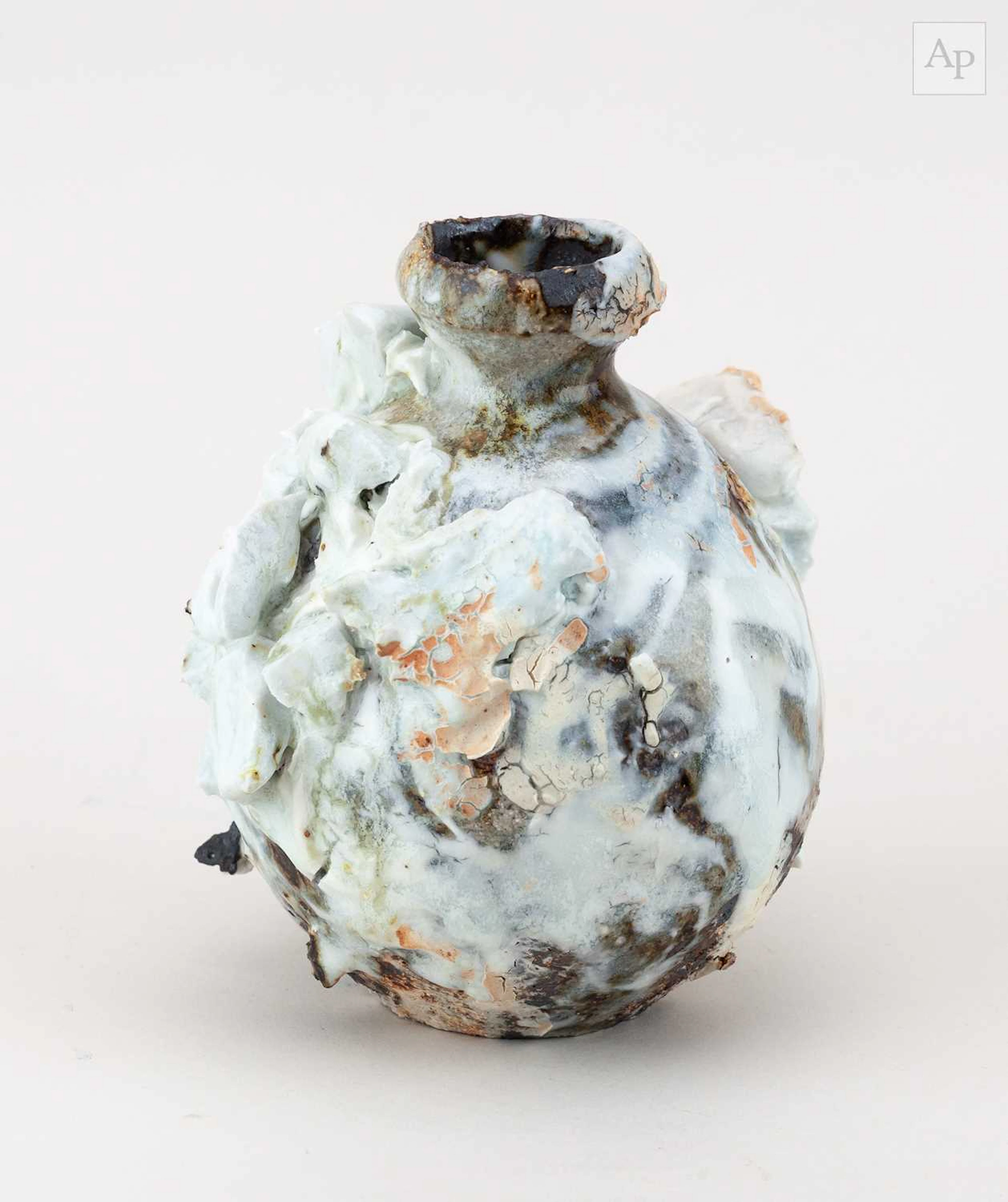 AKIKO HIRAI (born 1970); a stoneware sake bottle with...