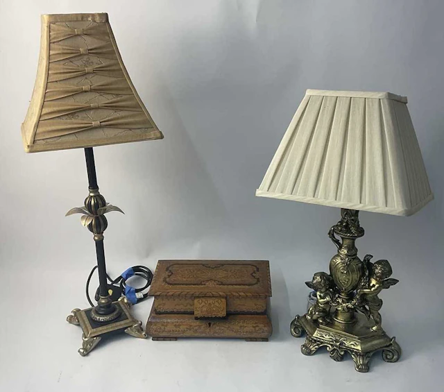 Two decorative table lamps