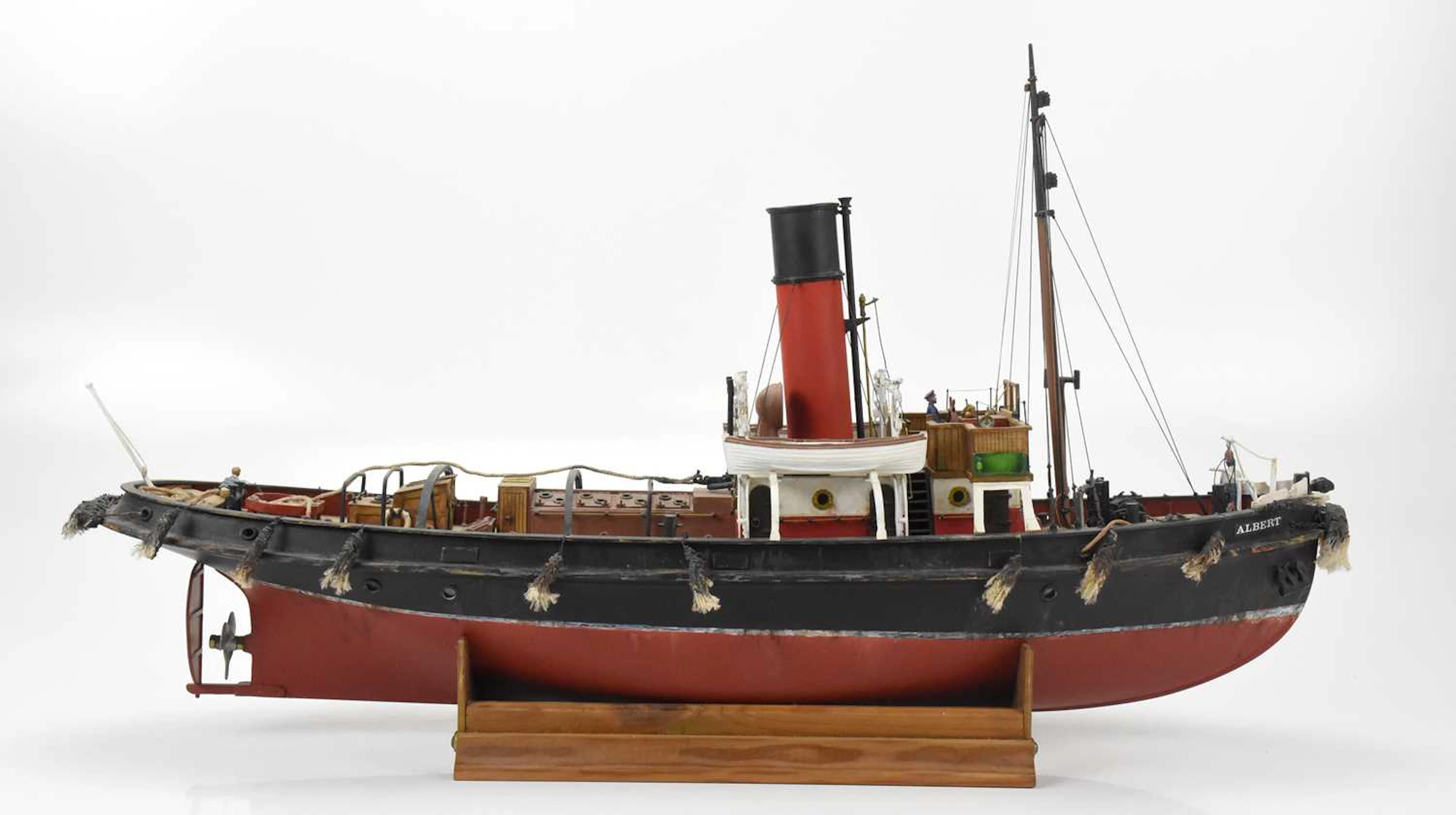 EDGAR HODGES (1928-2025); a scratch-built model of a boat 'Albert'