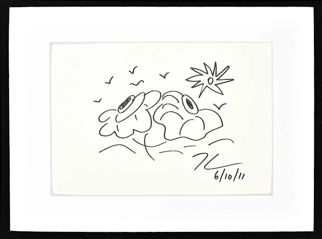JEFF KOONS (born 1955); ink drawing