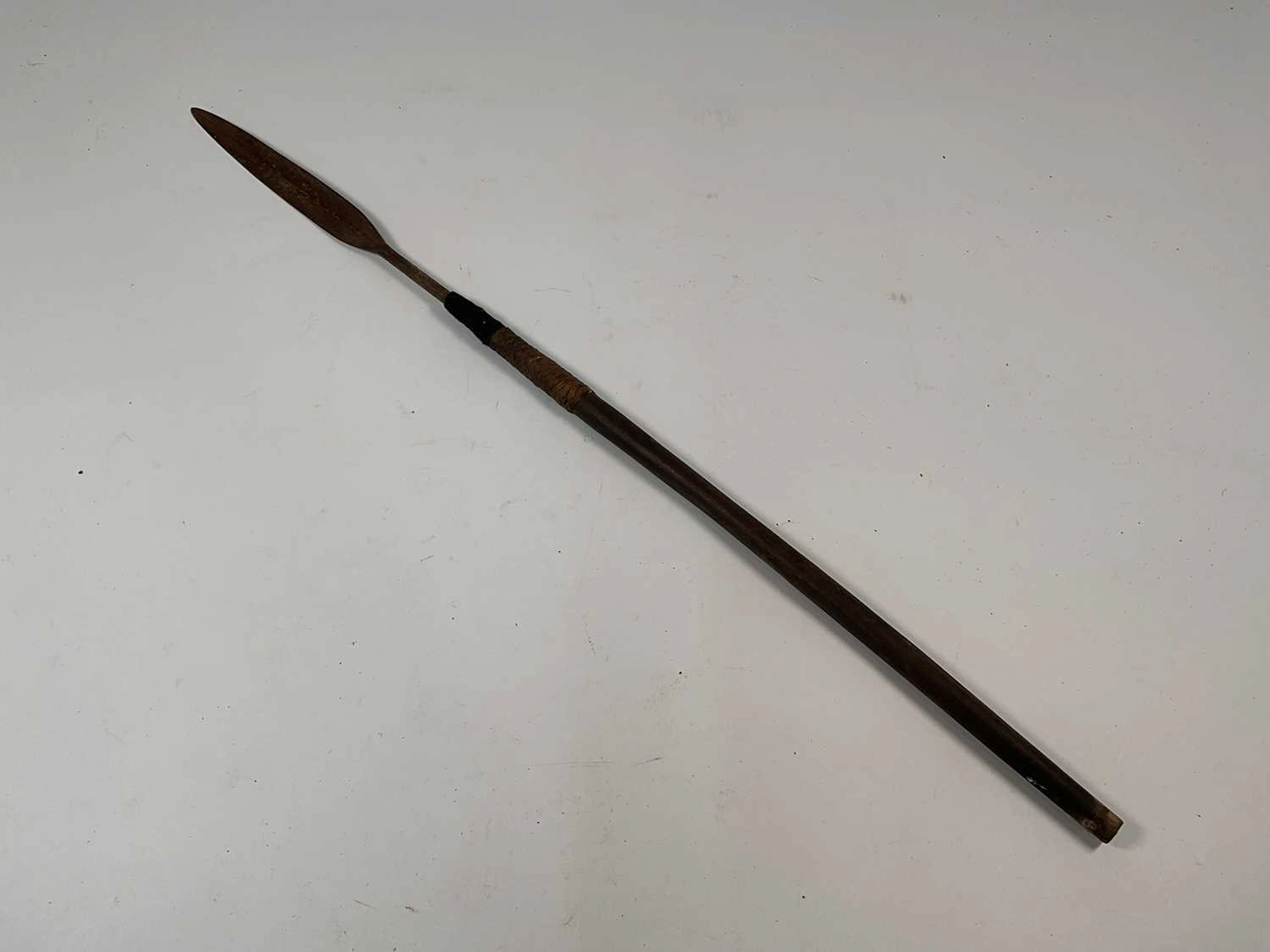 A 19th century Zulu stabbing spear Iklwa