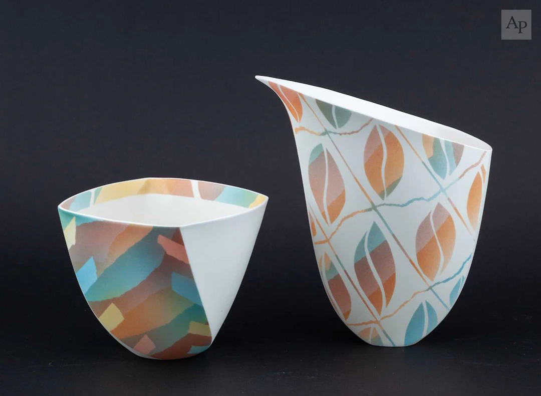 SASHA WARDELL (born 1956); a slipcast egg-shell bone...