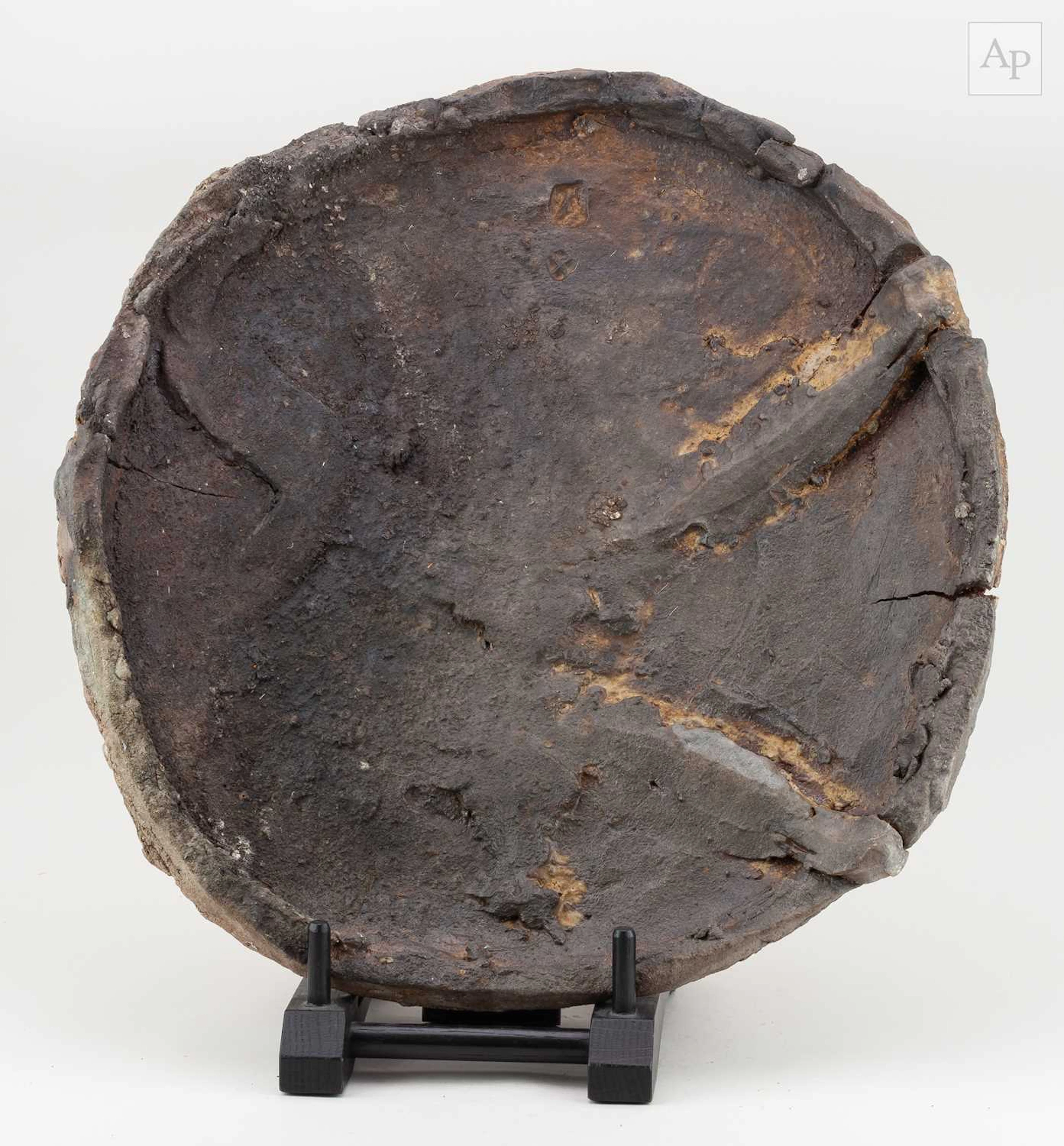 CHARLES BOUND (born 1939); a large wood fired stoneware...