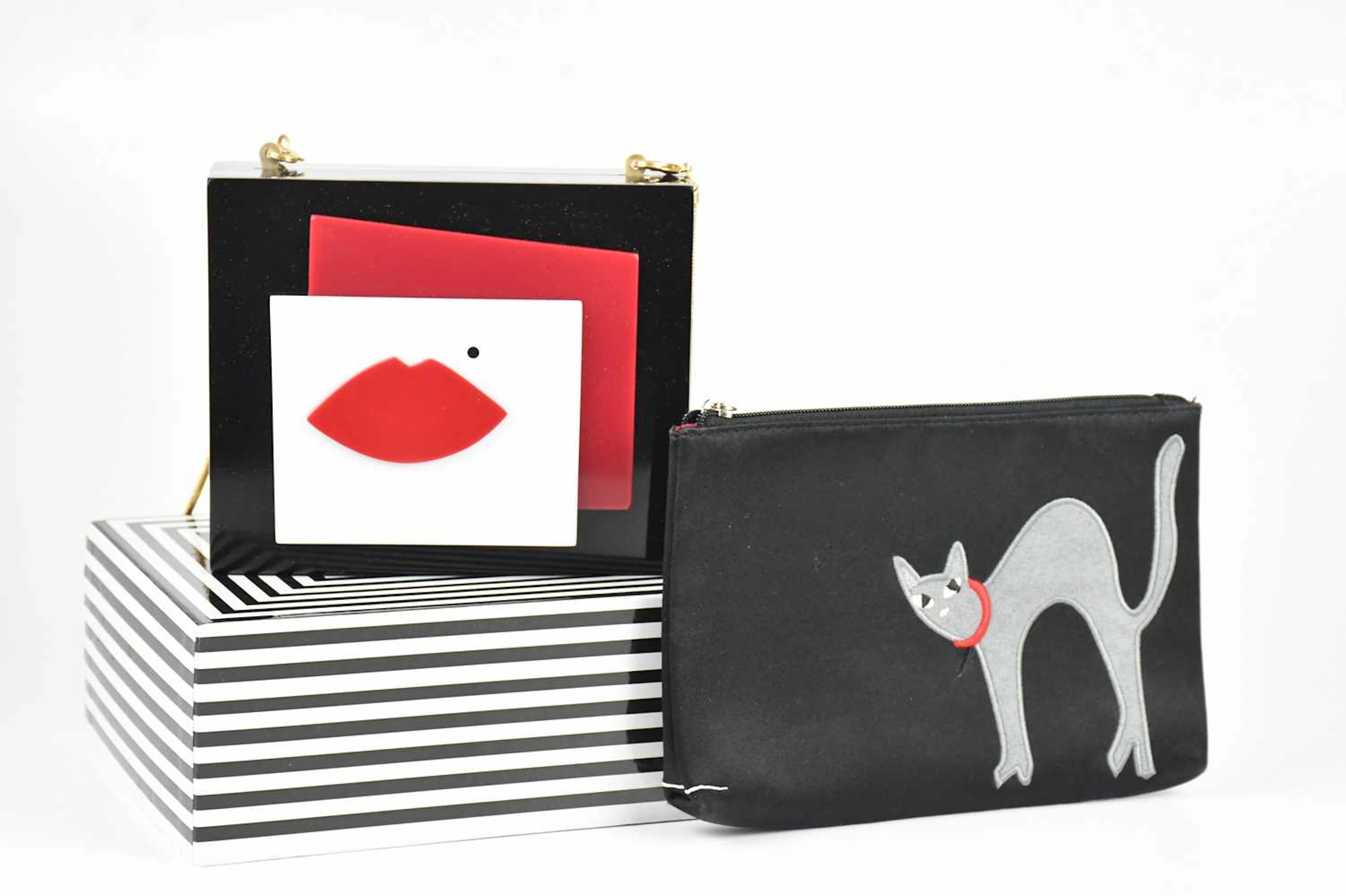 LULU GUINNESS; an unused black