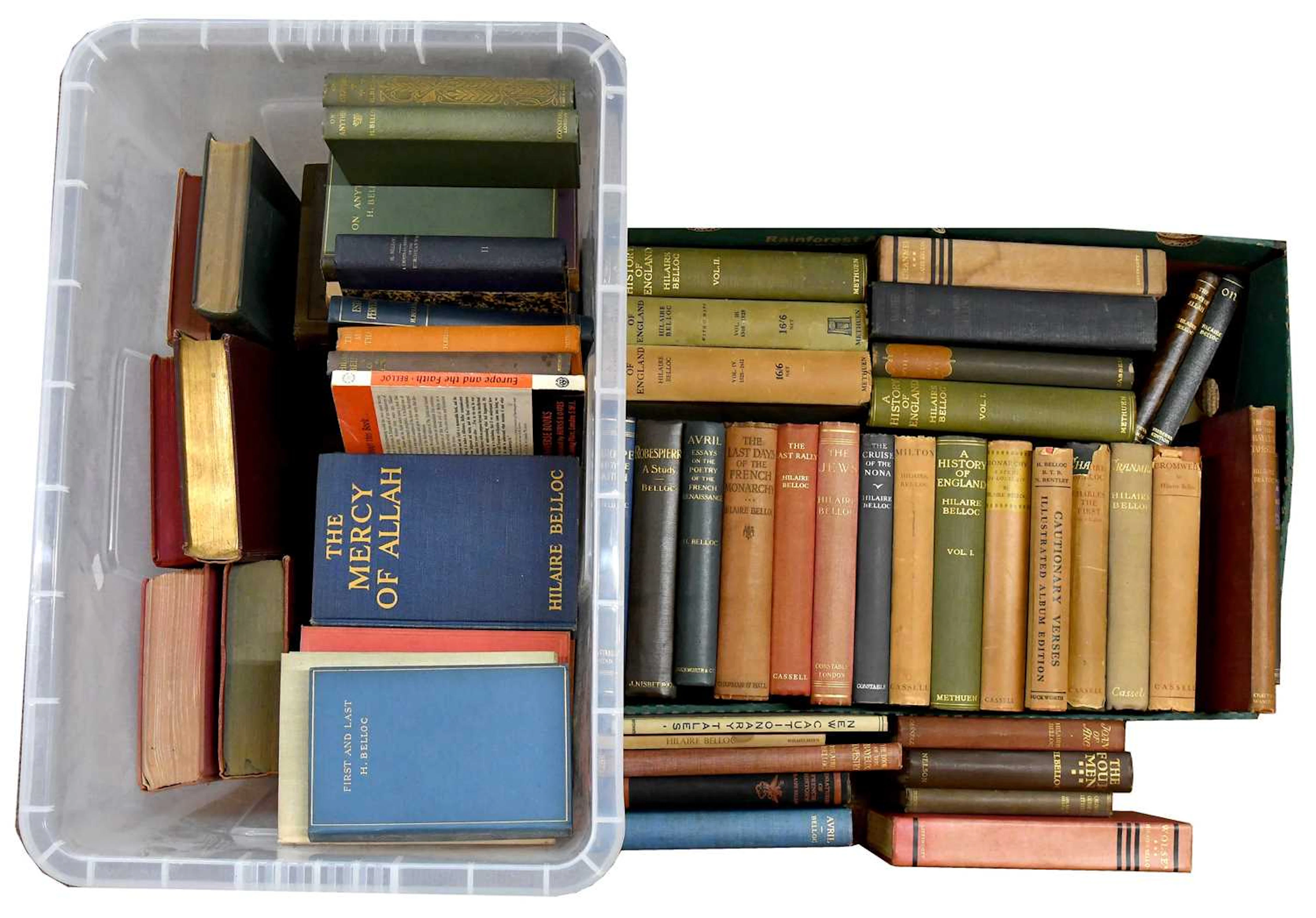 HILAIRE BELLOC; a large collection of books