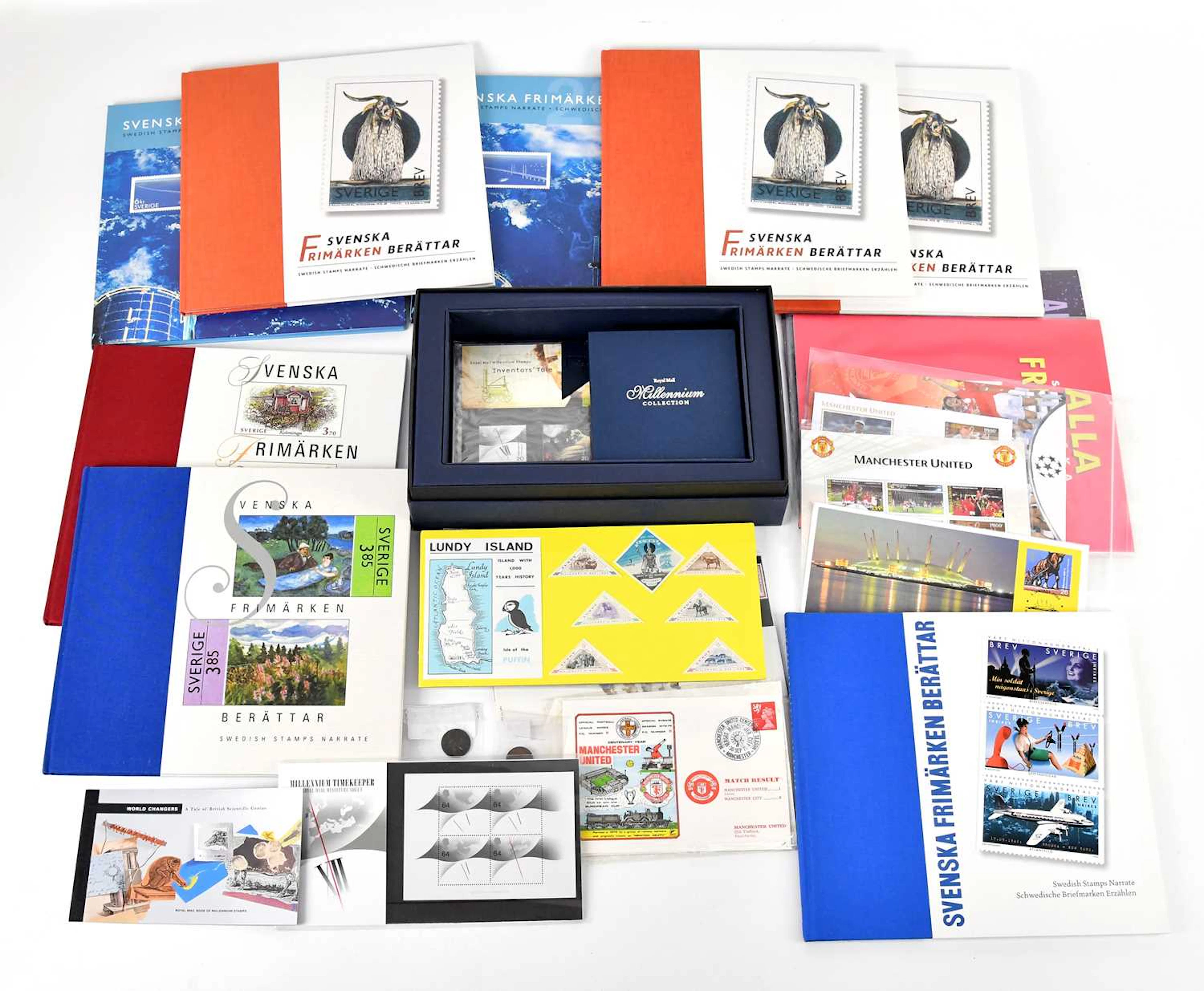 WORLD; a box with modern Sweden year books