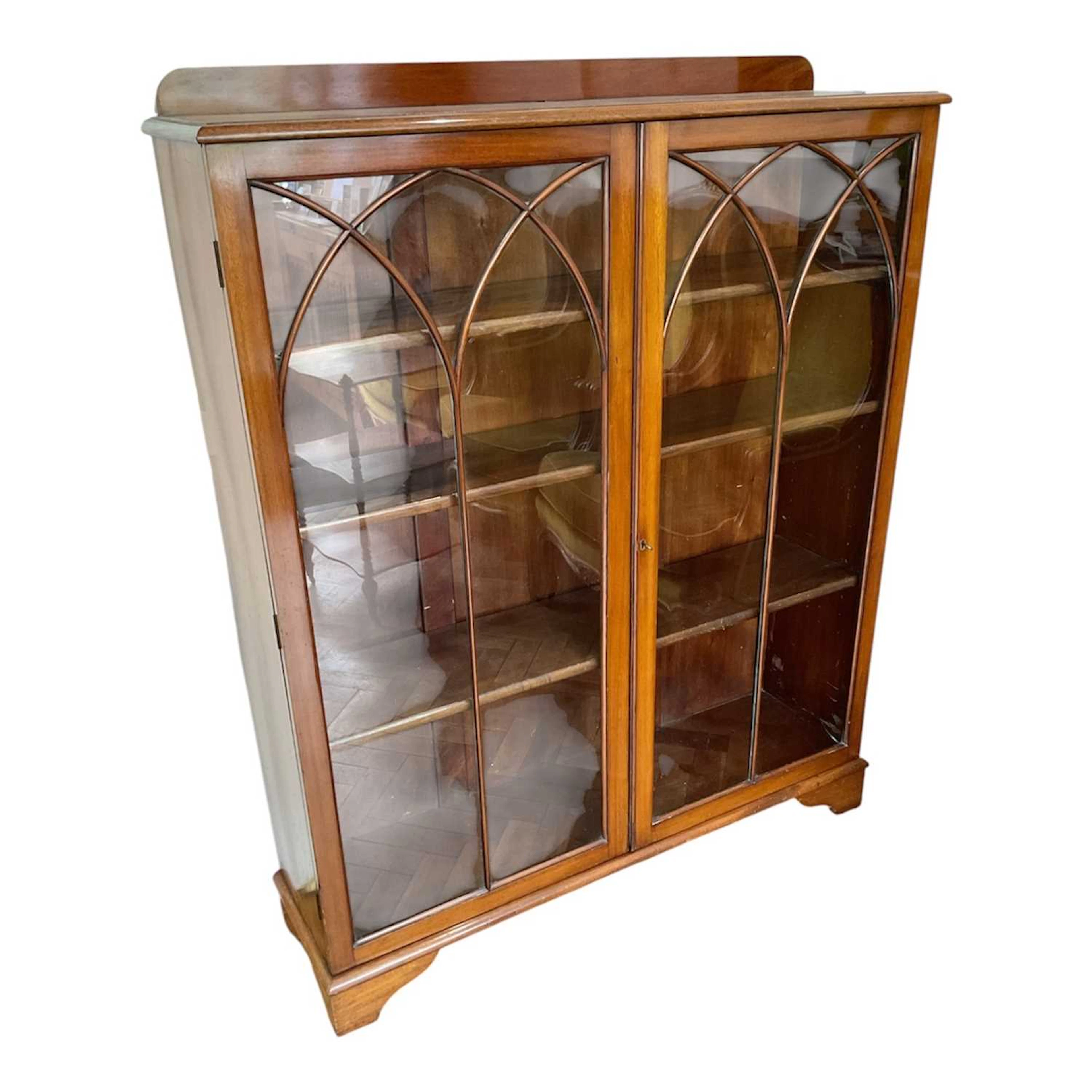 A mahogany bookcase