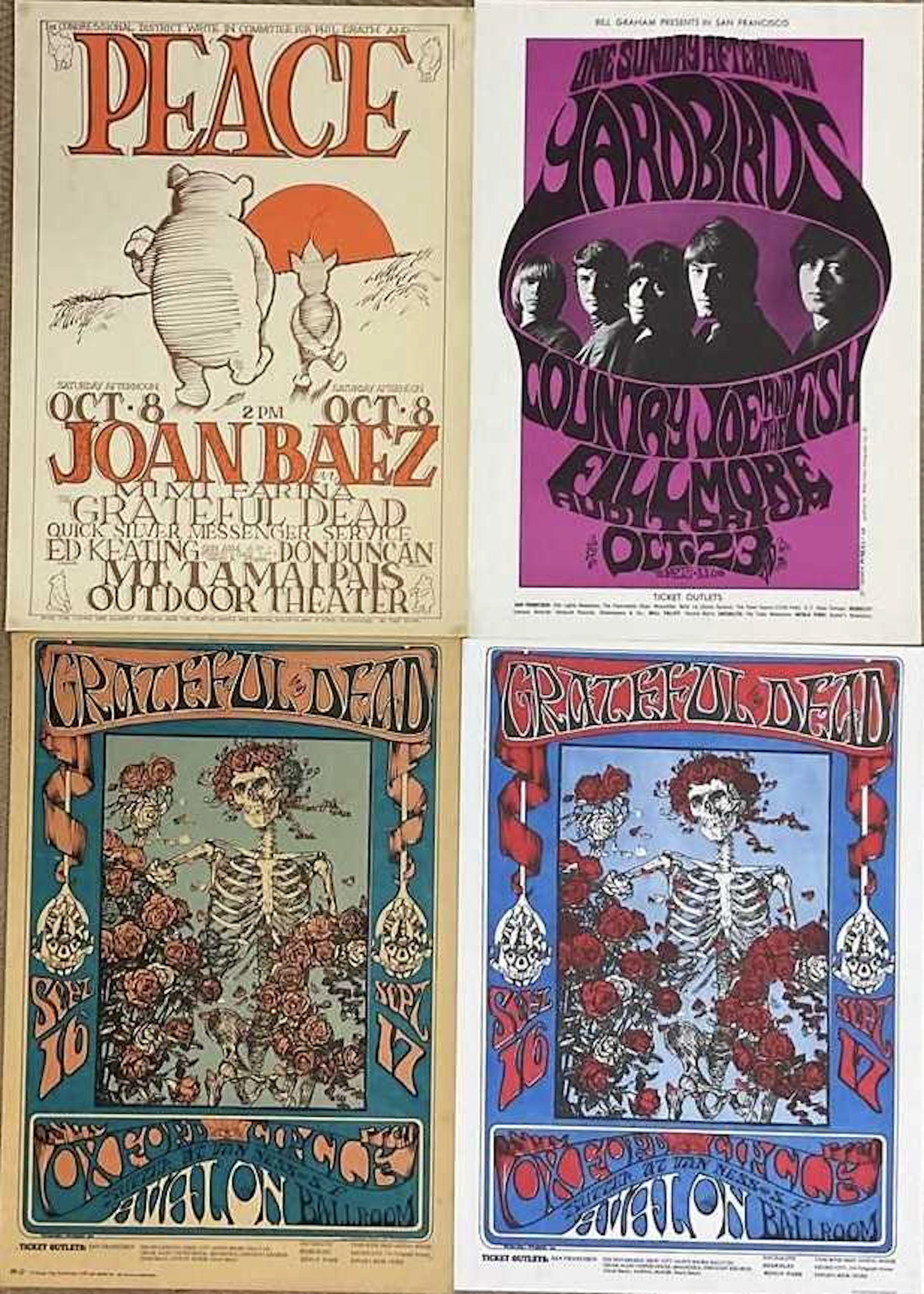 Four posters; Peace Mt