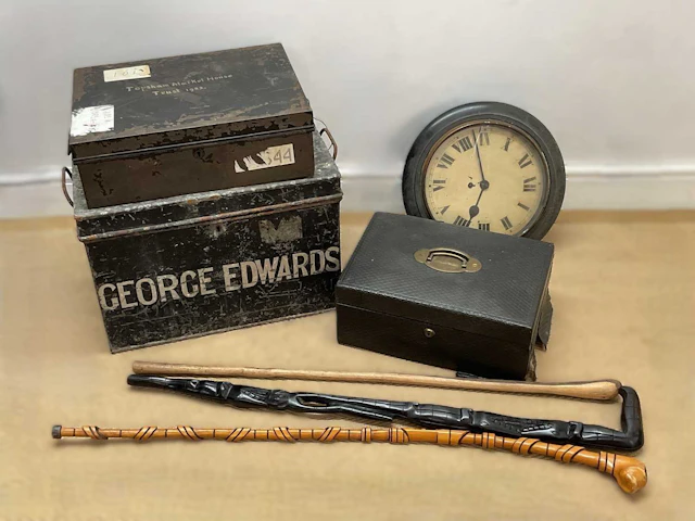 A group of collectors' items