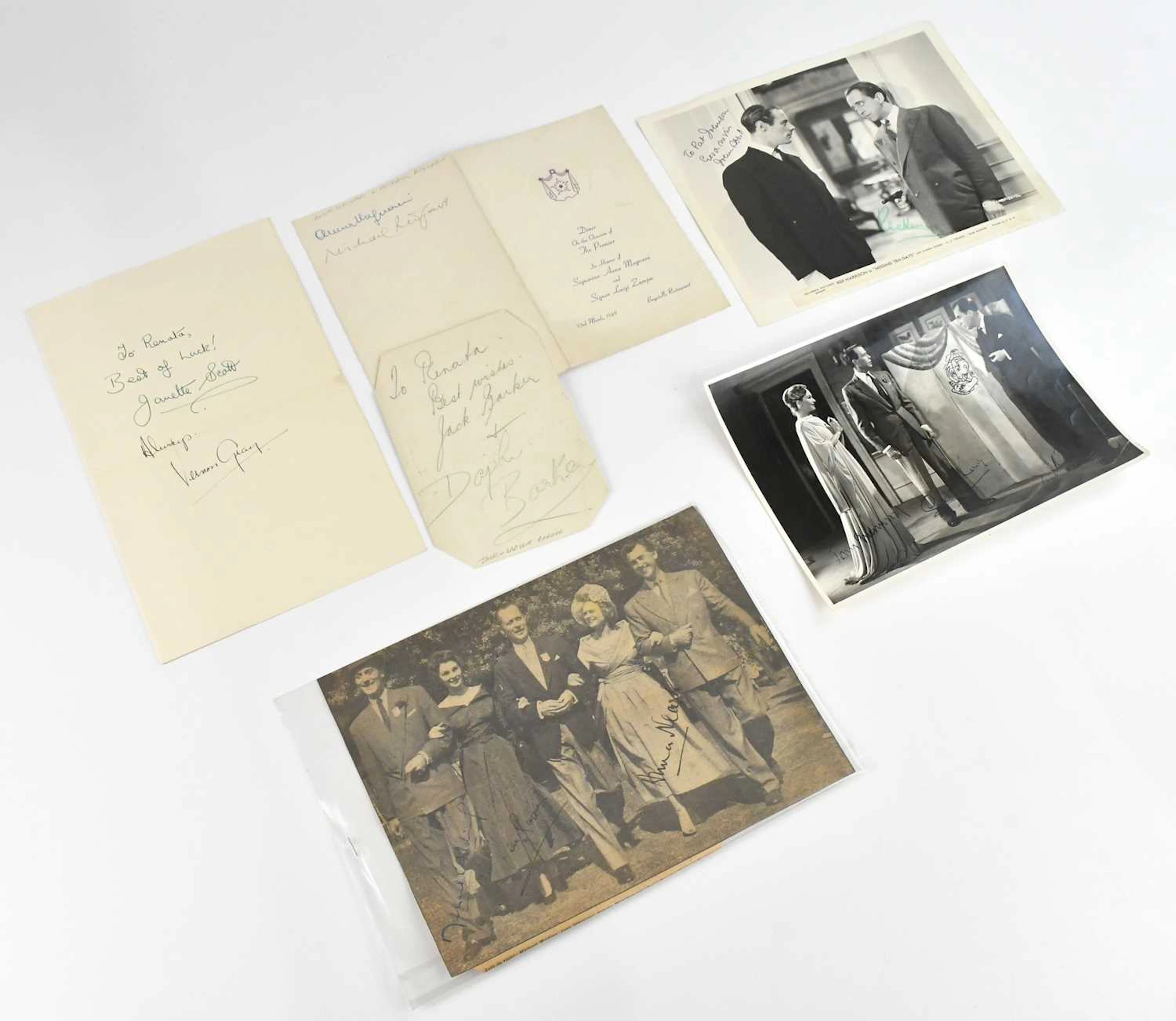 AUTOGRAPHS / SIGNATURES; a collection of six multi-signed items
