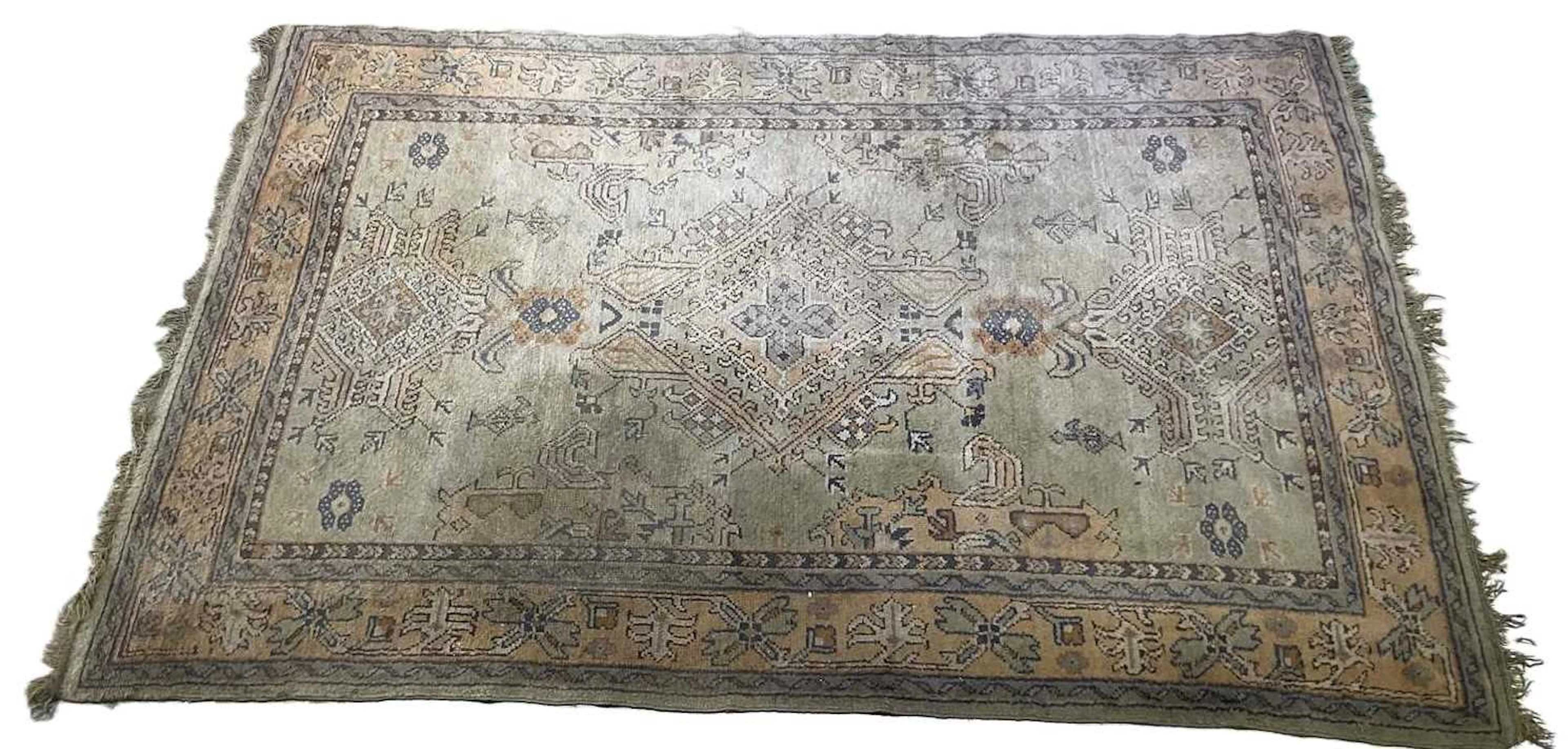 An Eastern hand woven rug