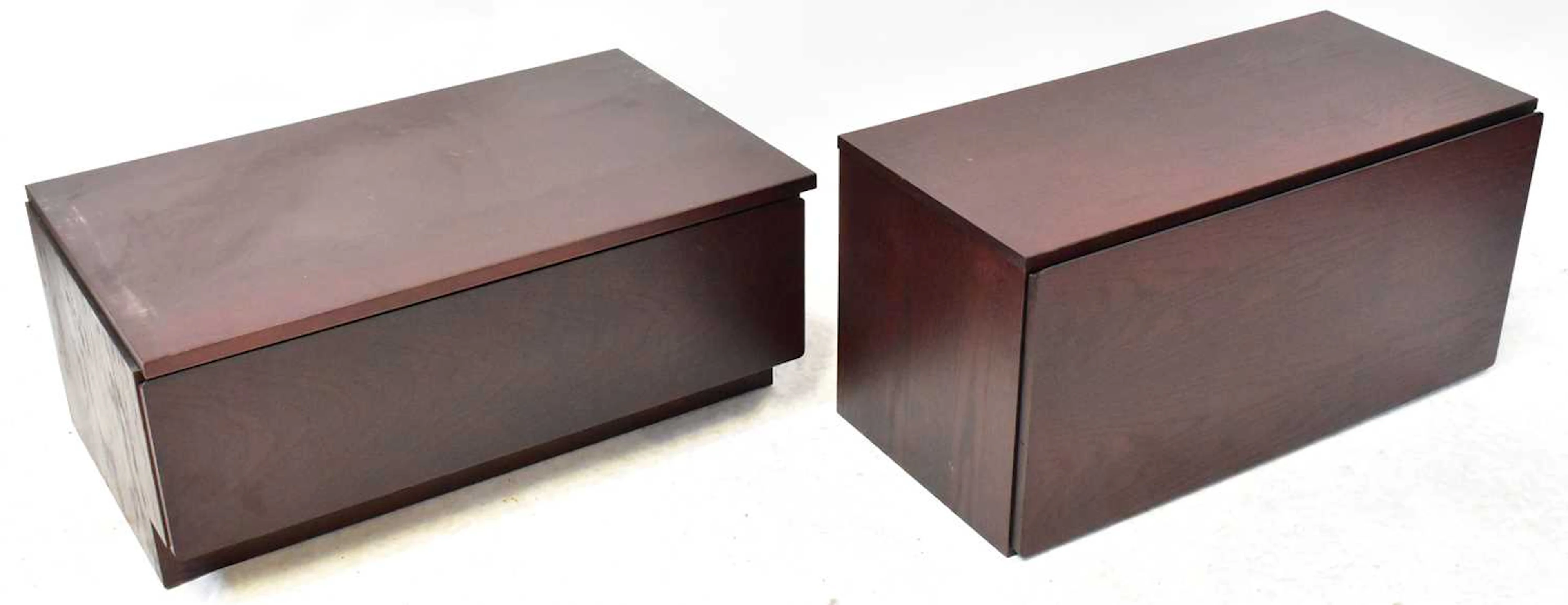 TAPLEY; a mid-20th century stained teak wall-mounted record unit