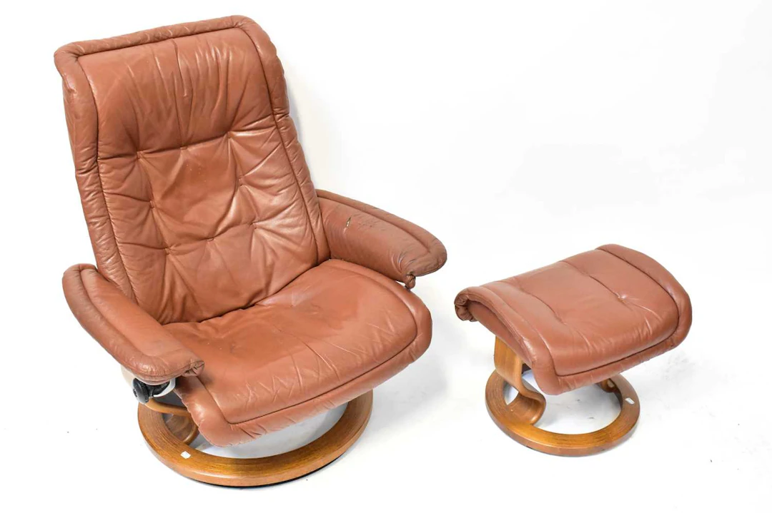 An Ekornes Stressless reclining chair