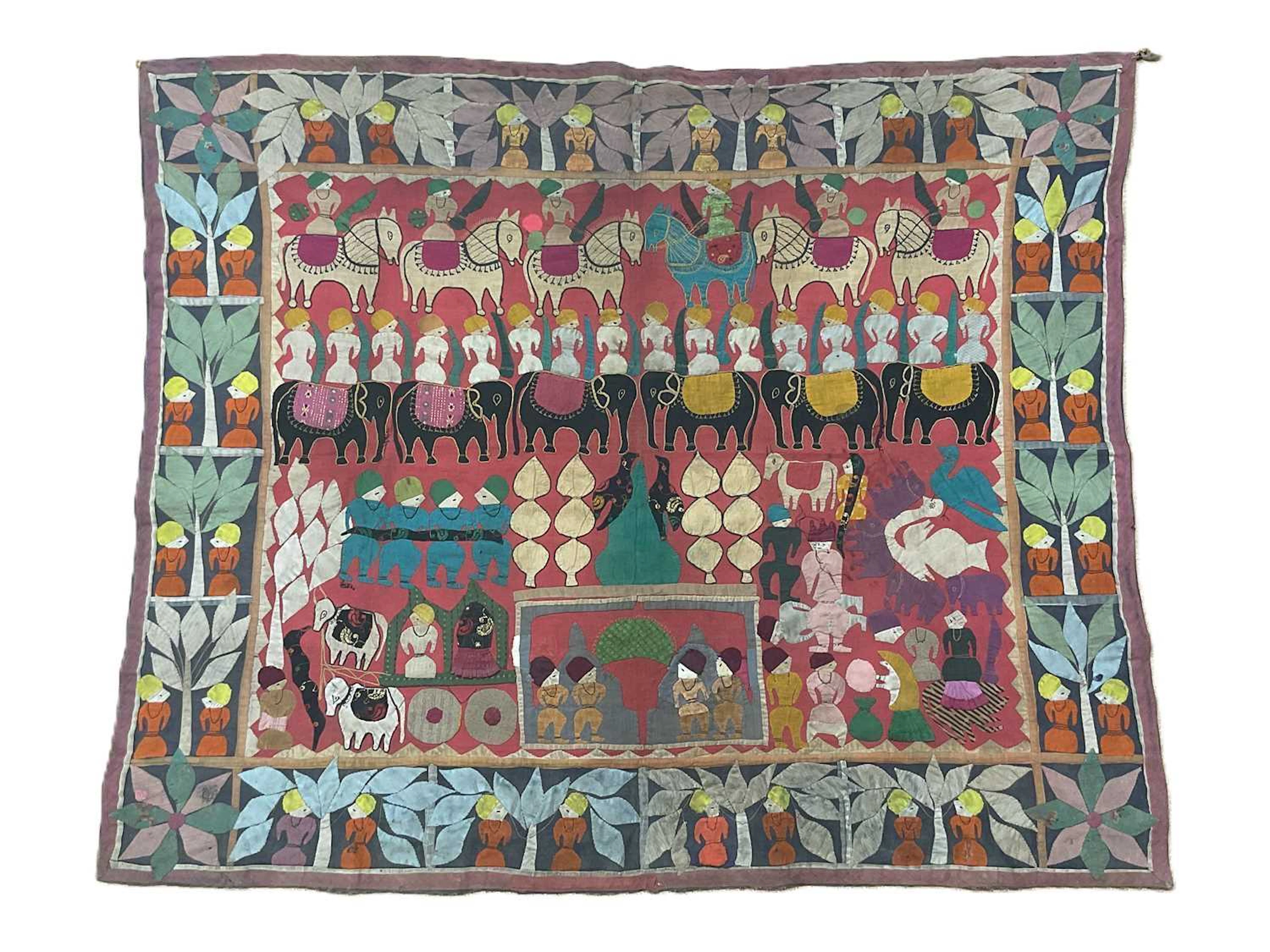 An early 20th century Indian Kanduri shrine embroidered...