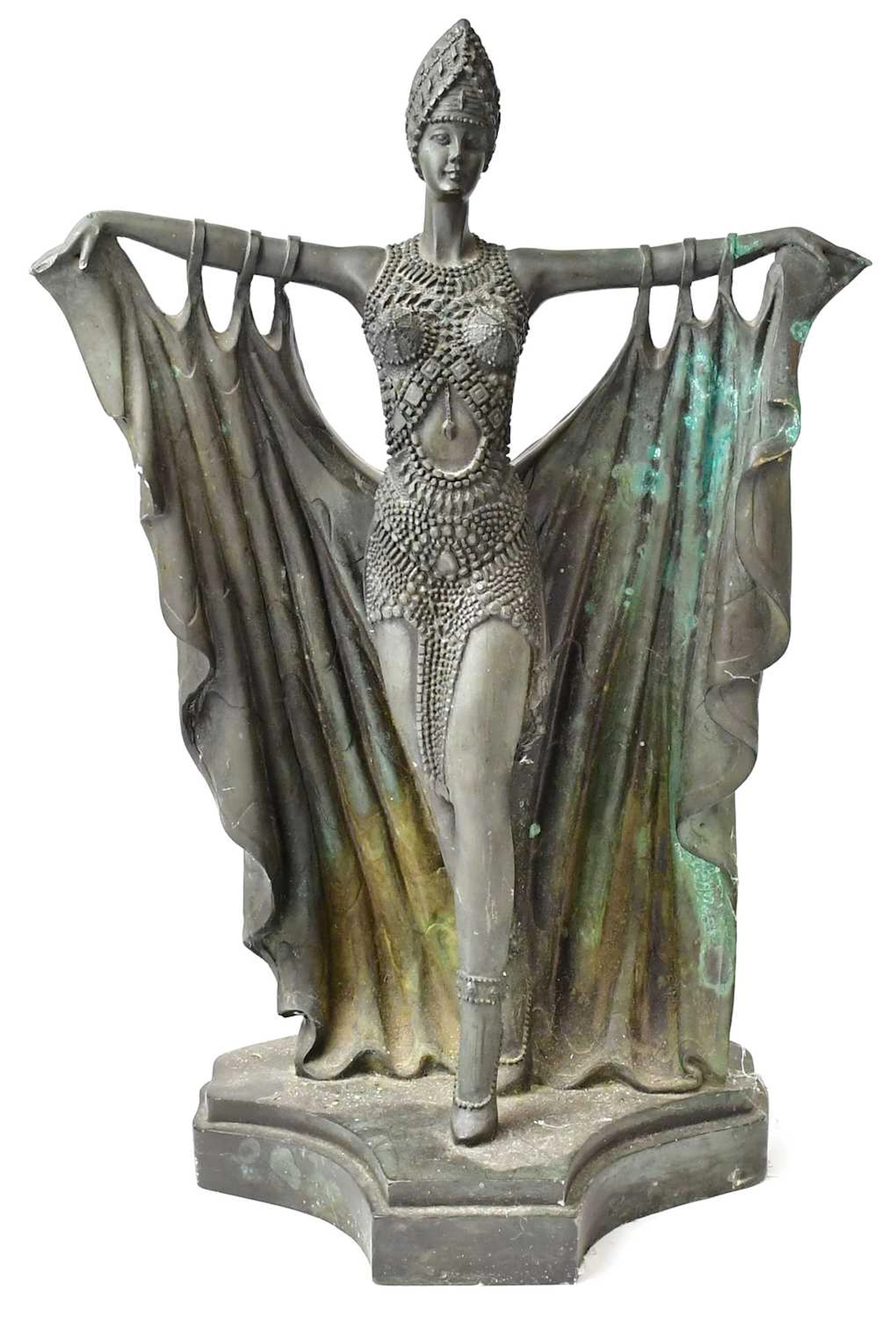 An Art Deco style plaster figure