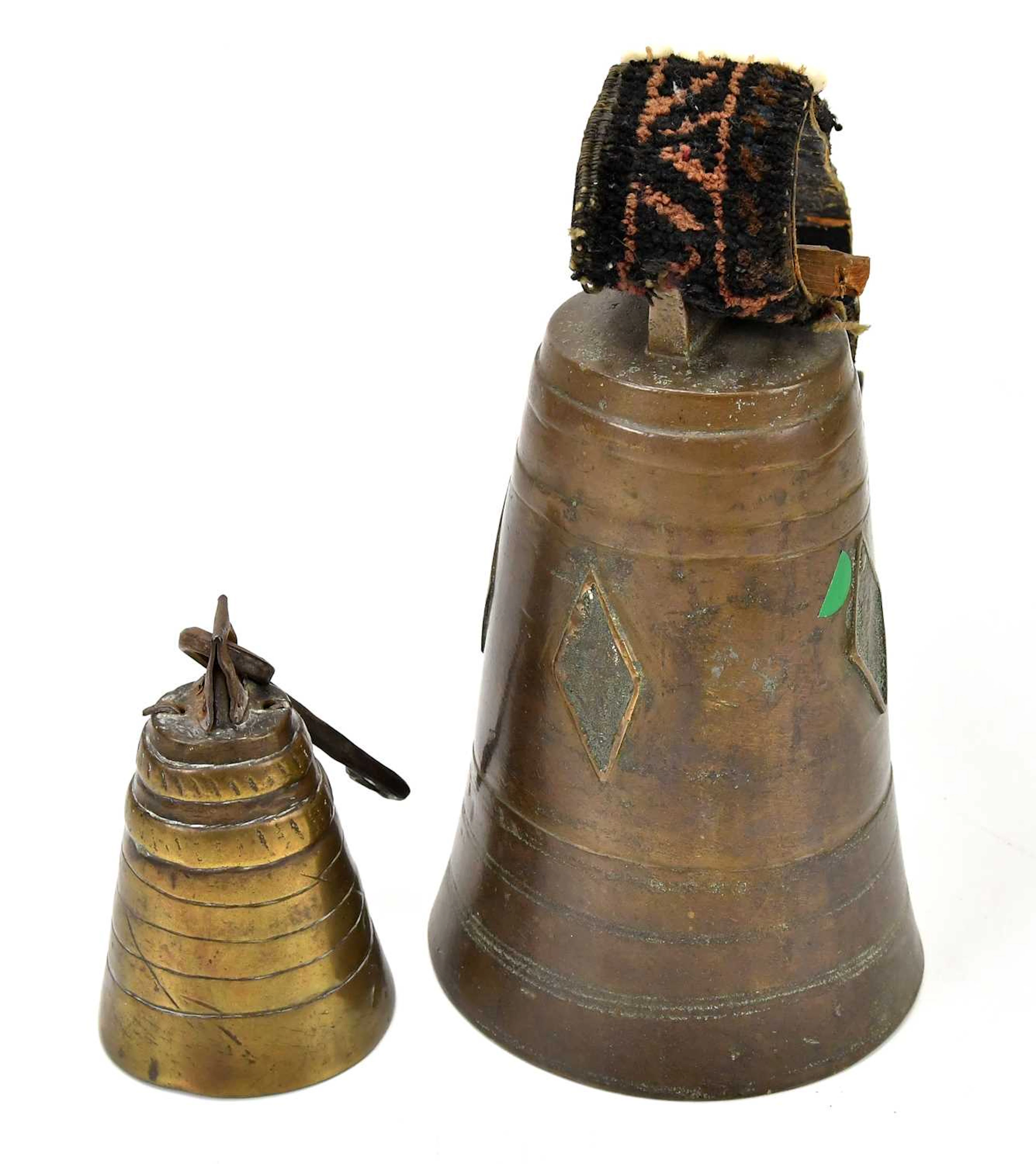 Two bronze Tibetan temple bells