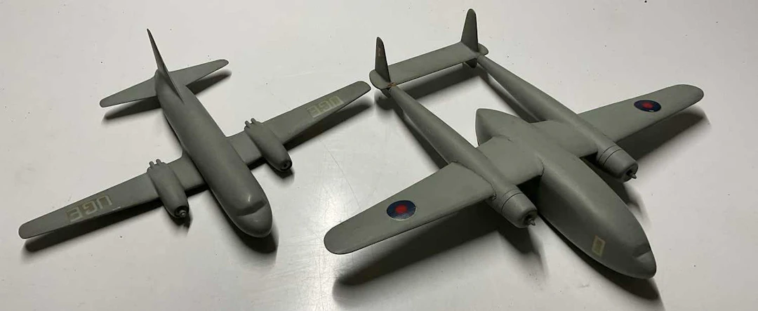 Two Air Ministry prototype wind tunnel aircraft models