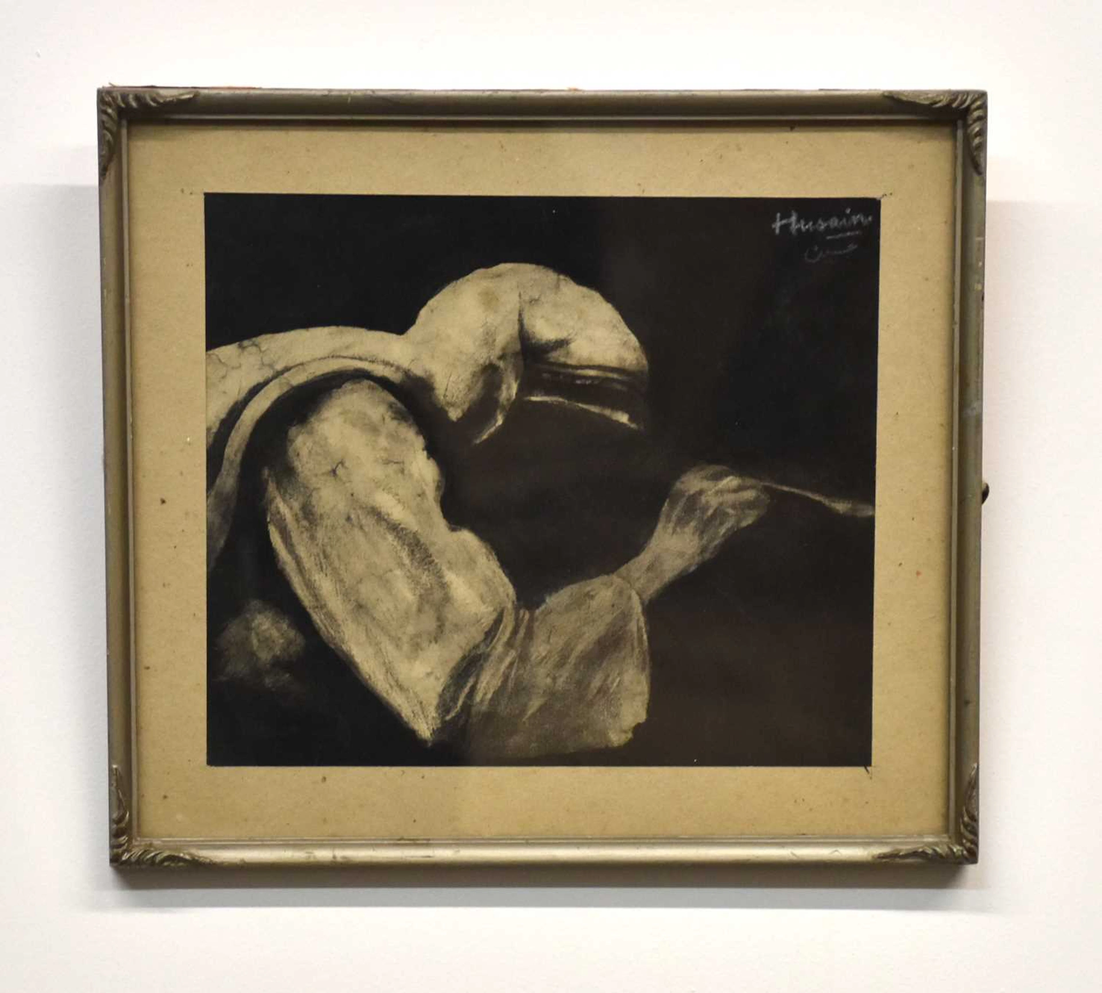 MAQBOOL FIDA HUSAIN (1915-2011); watercolour and pastel