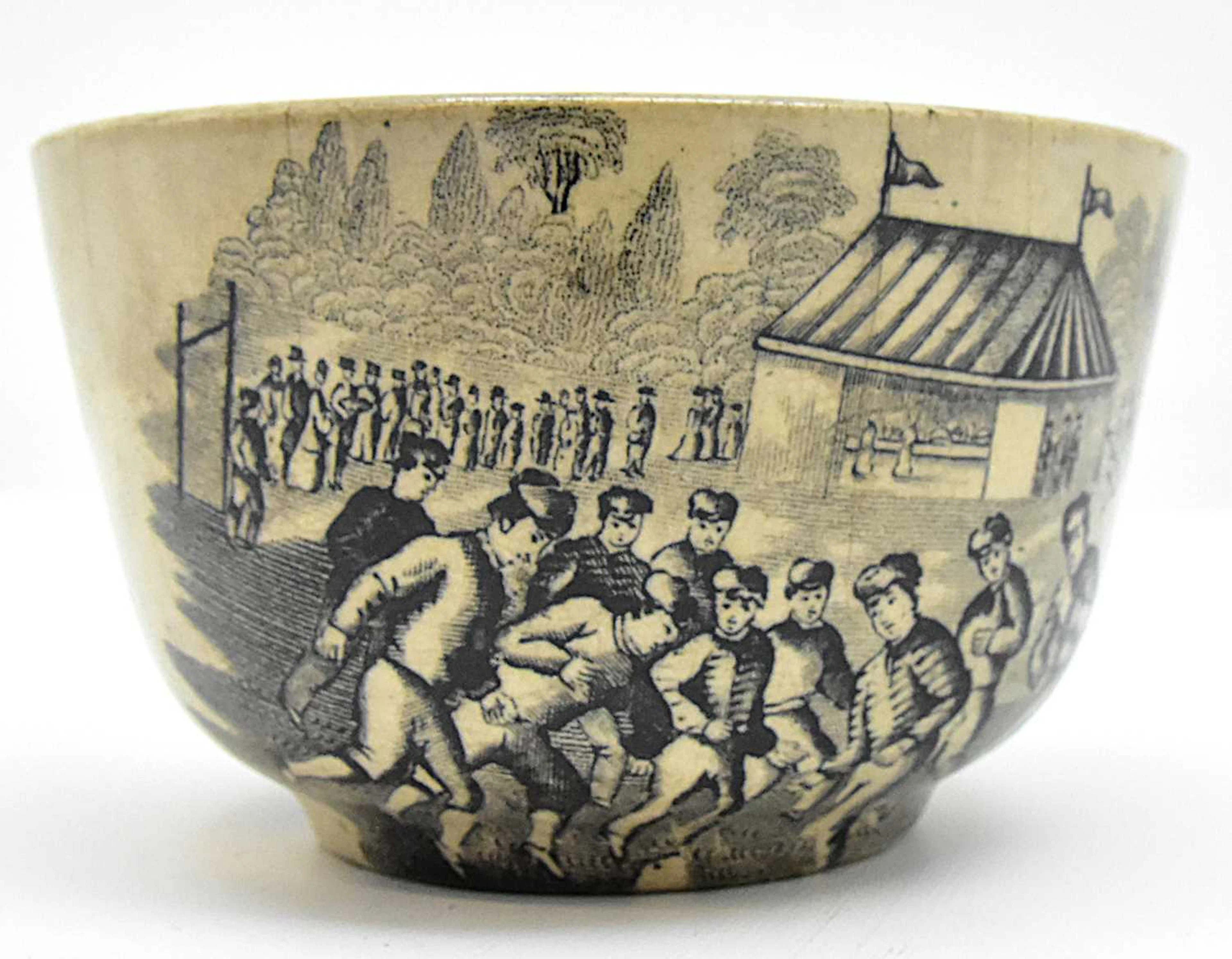 An unusual 19th century Staffordshire pottery bowl