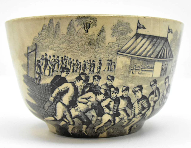 An unusual 19th century Staffordshire pottery bowl