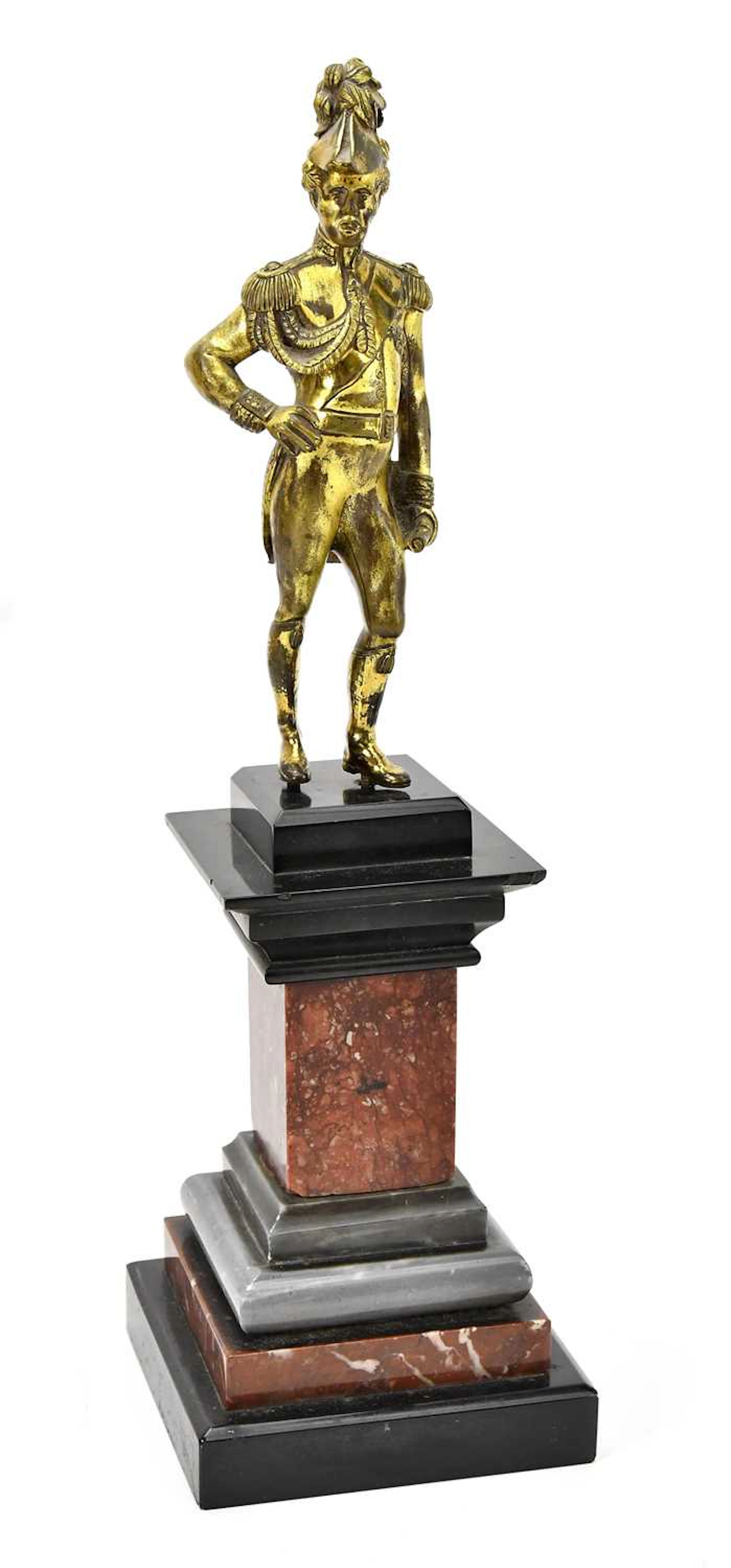 A 19th century gilt bronze model of Napoleon