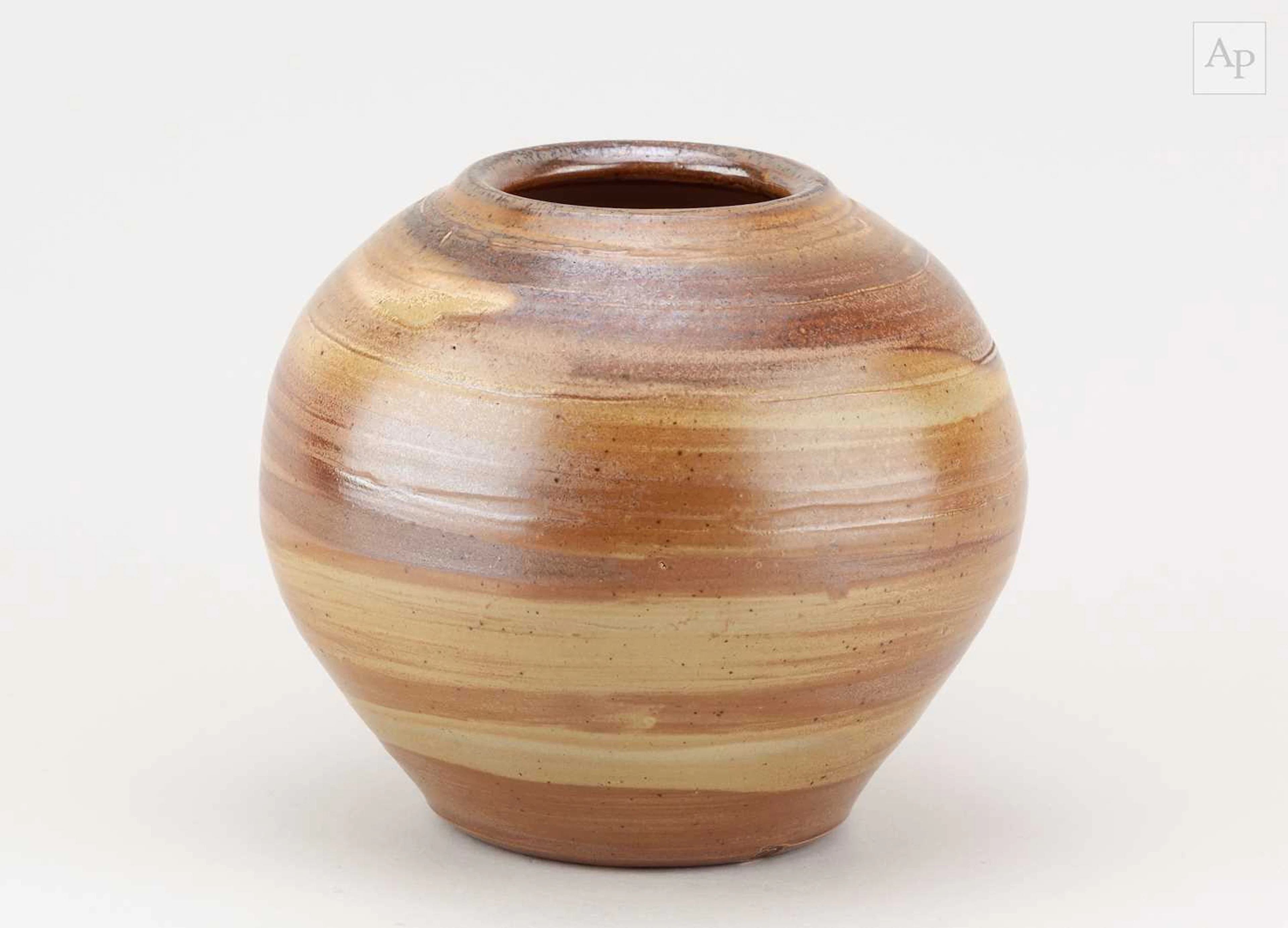 MICKI SCHLOESSINGK (born 1949); a globular salt glazed vase