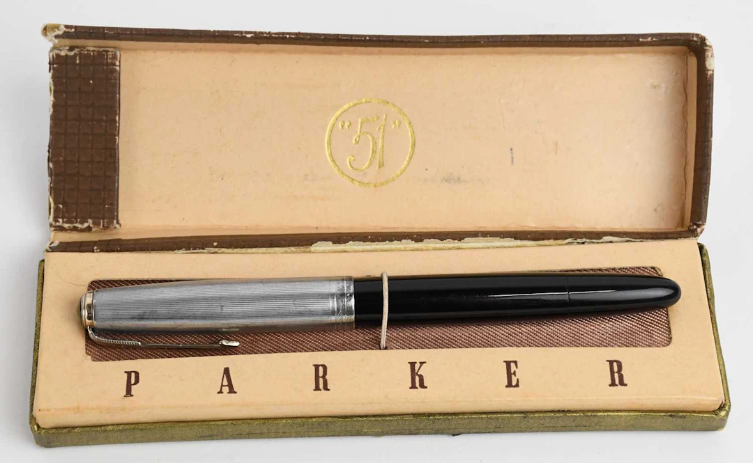 PARKER; a boxed vintage 51 fountain pen