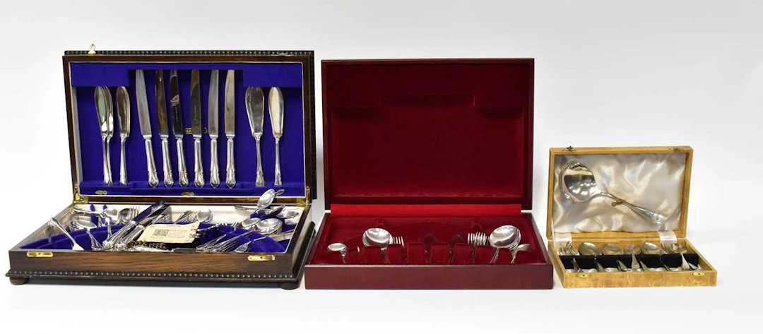 A canteen of 'The Dahlia' pattern silver-plated cutlery