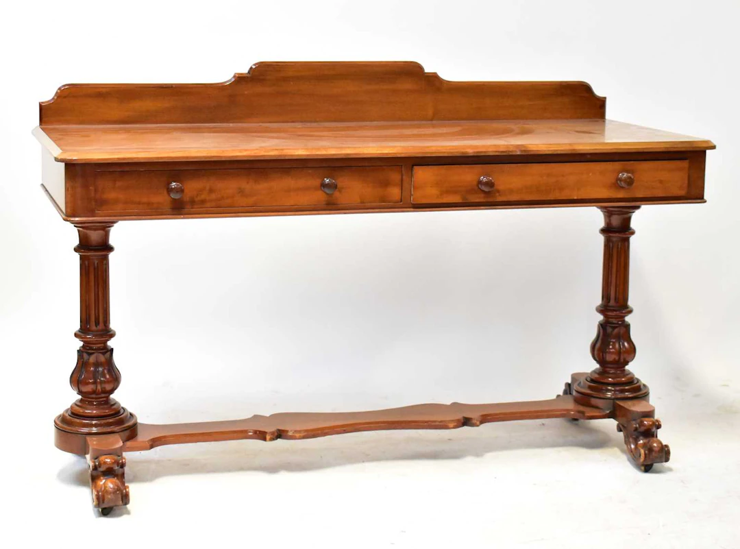 An early Victorian mahogany side table
