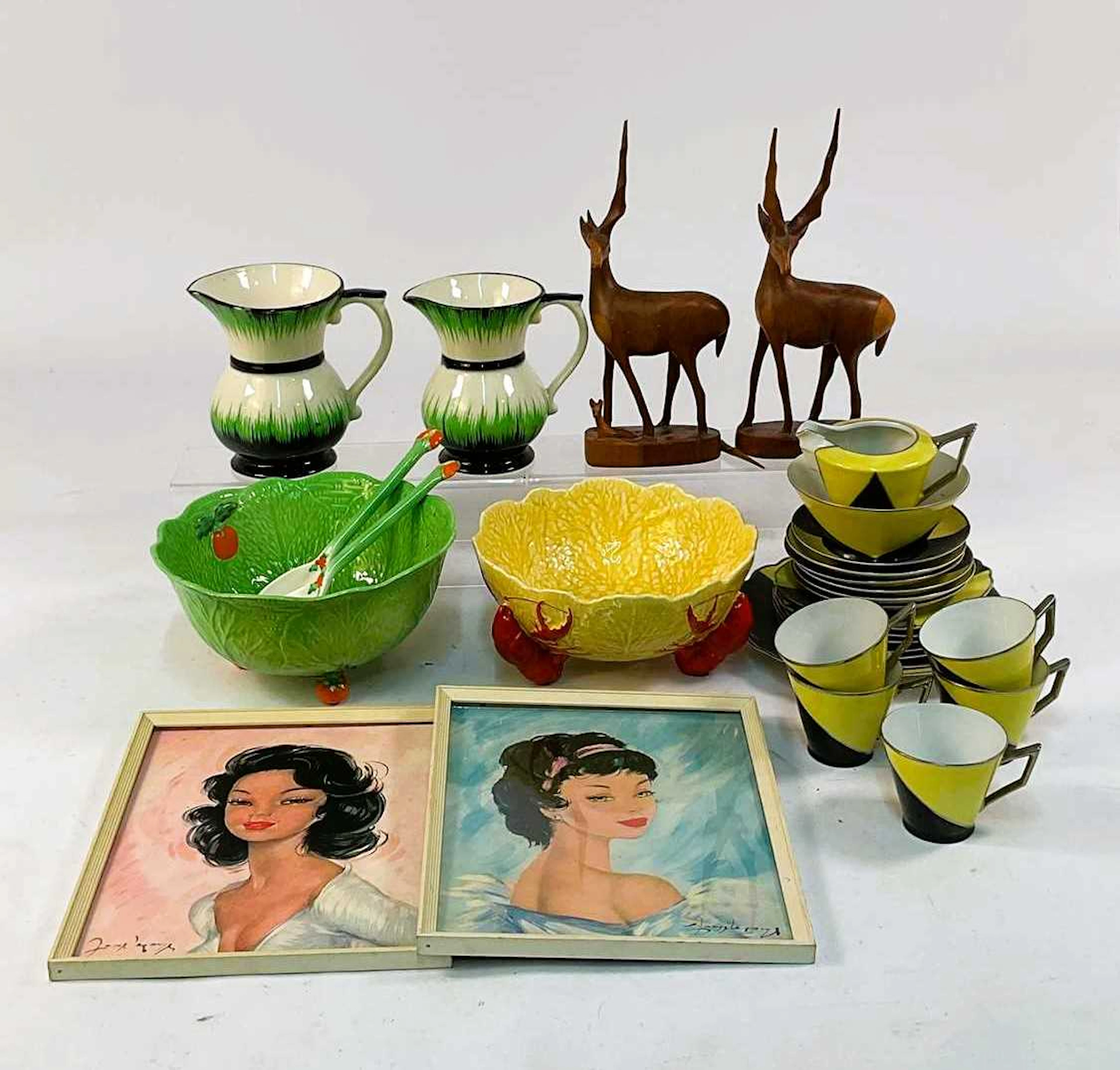 ART DECO; a collection of ceramics comprising Beswick