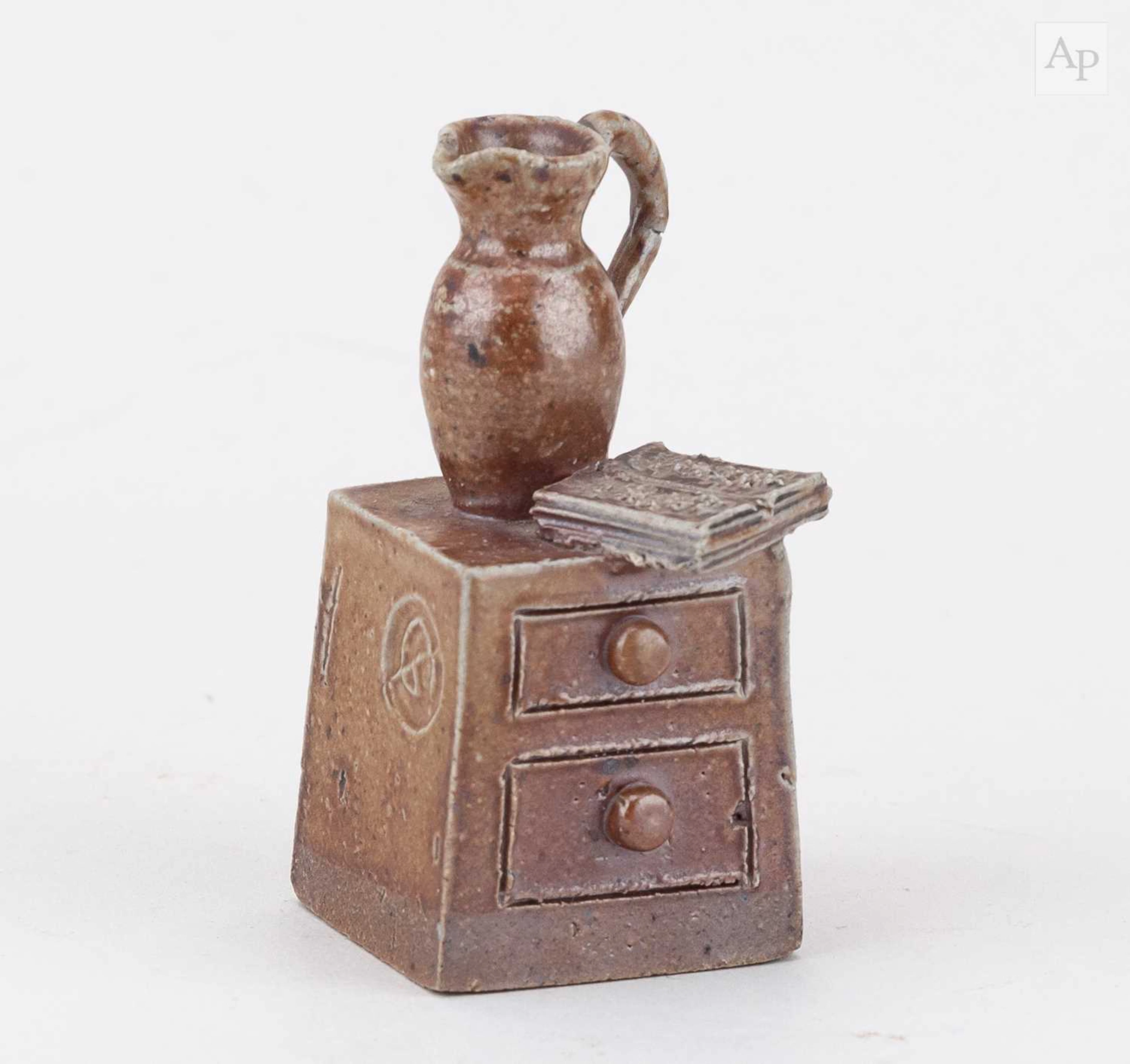 IAN GREGORY (1942-2021); a miniature salt glazed model of...