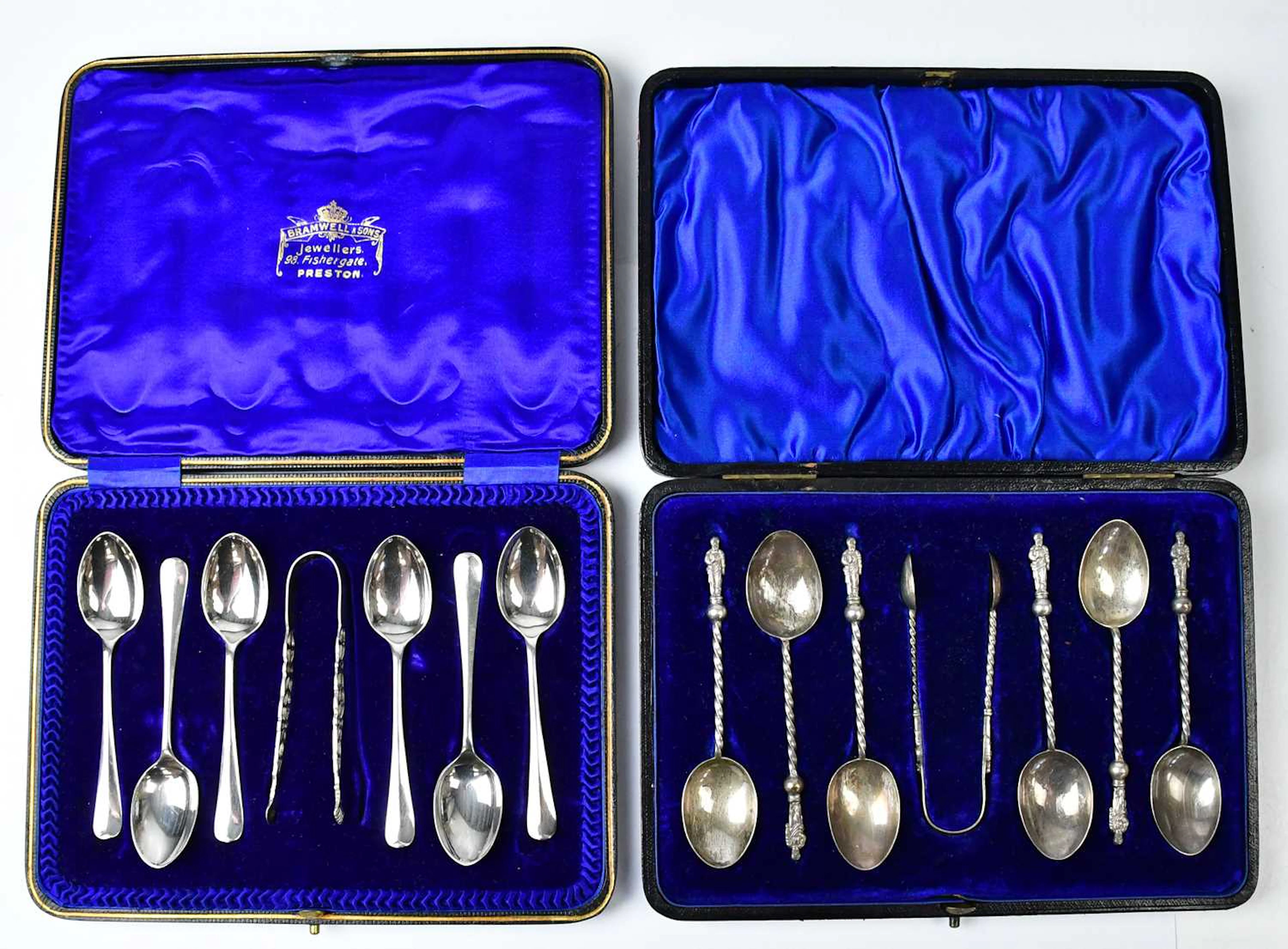 CHARLES BLACKENSEE & SON; a cased set of six George V...