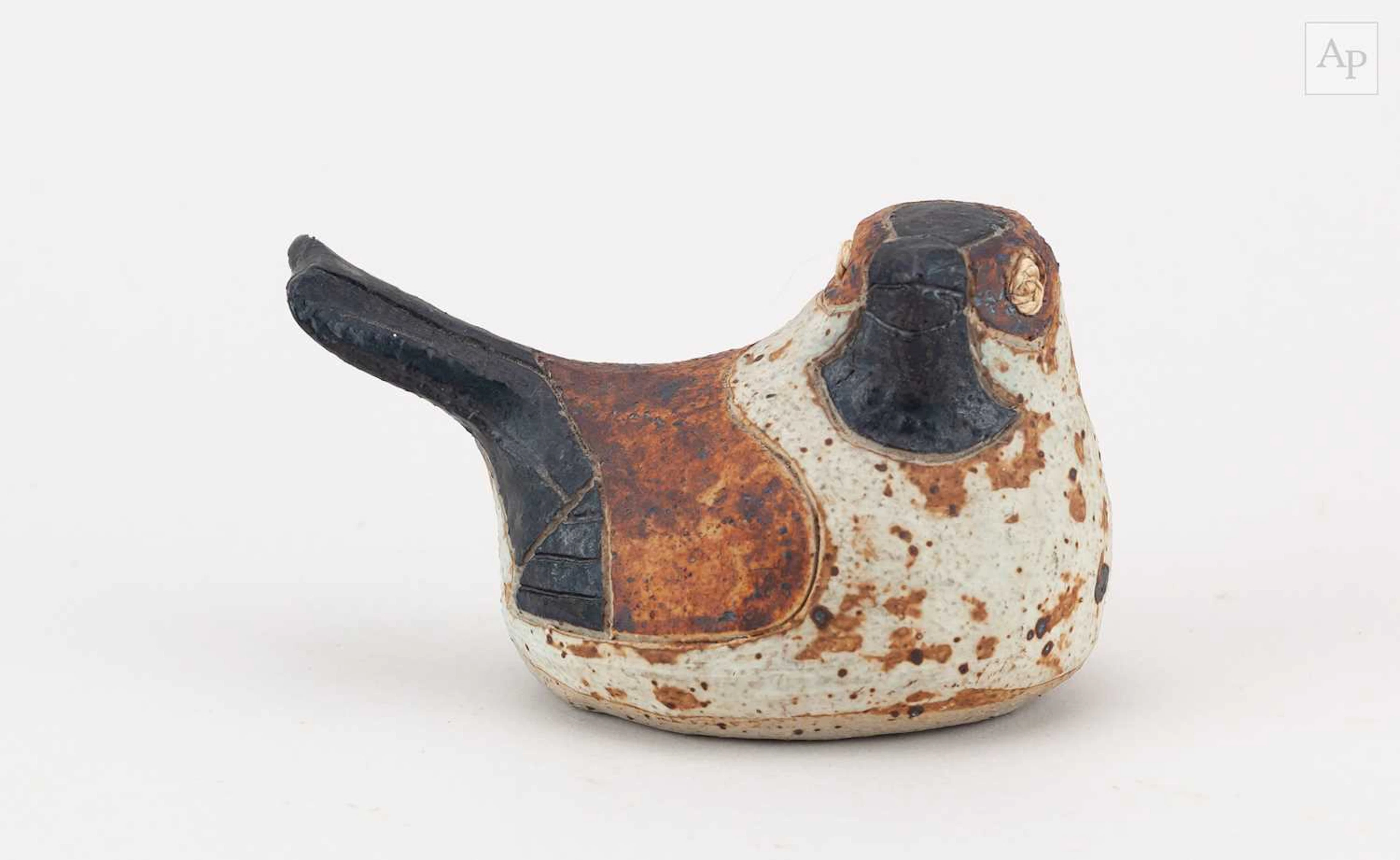 ROSEMARY WREN (1922-2013) for Oxshott Pottery; a stoneware sculpture of a bird