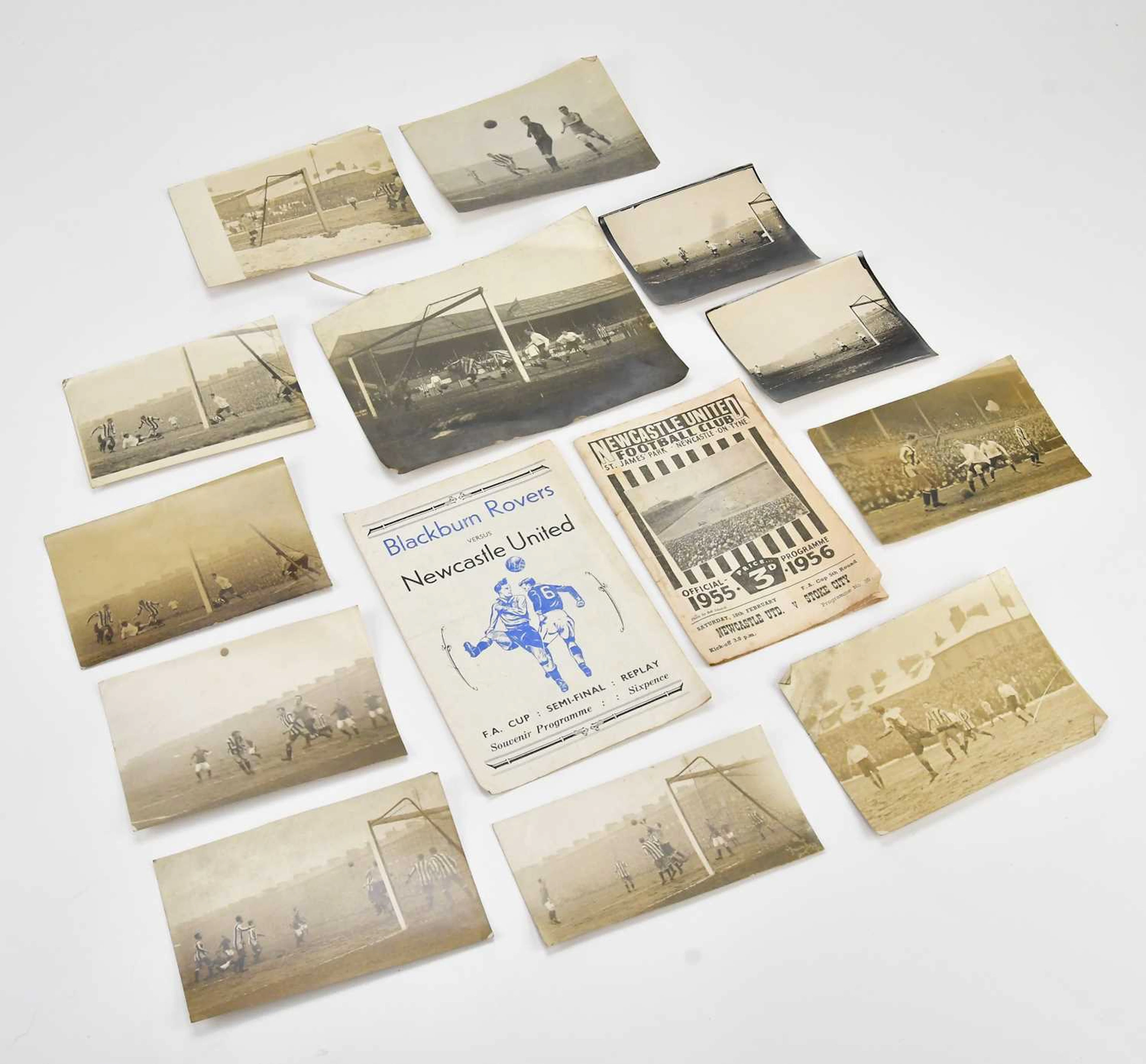 A collection of vintage football photographs