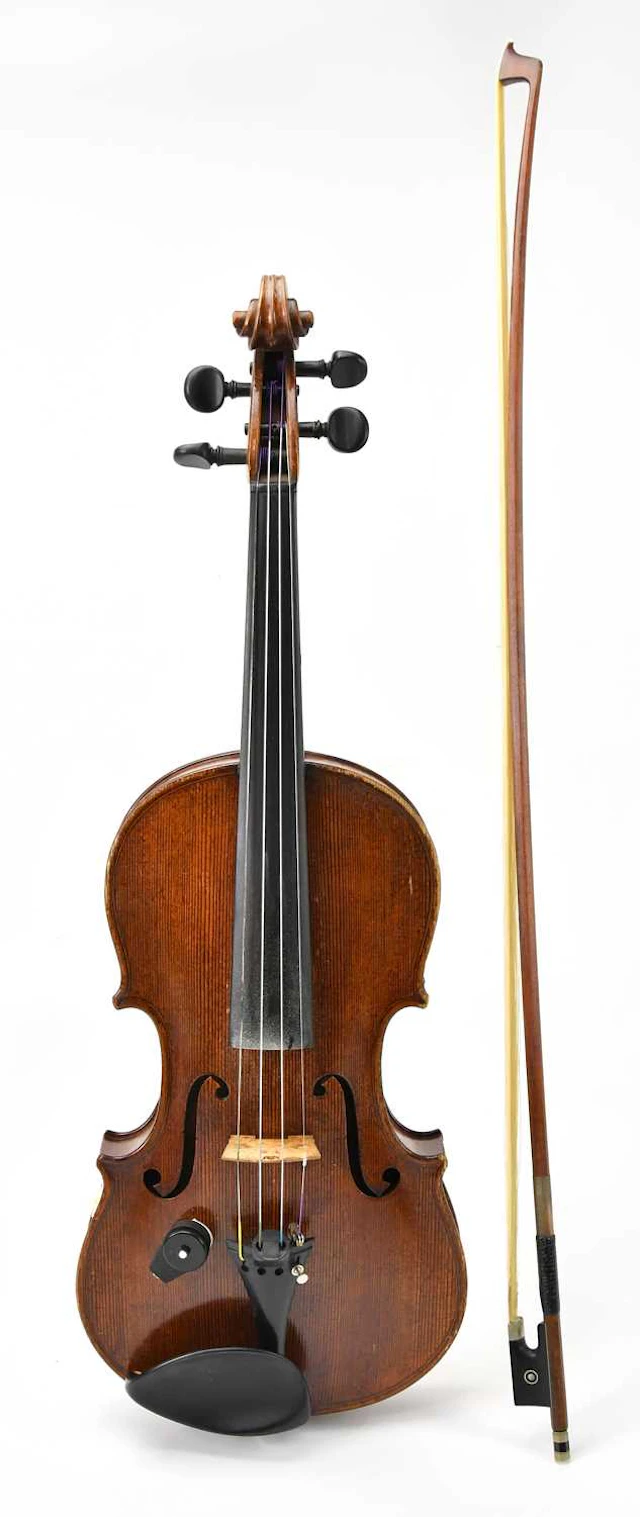 A full size German violin