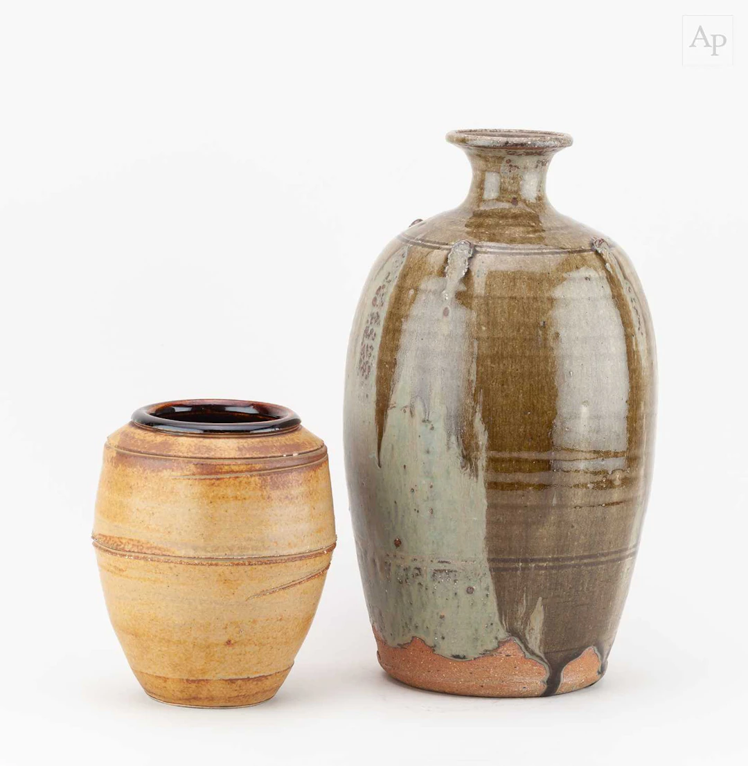 JOHN MATHIESON (1945-2026); a stoneware bottle covered in...