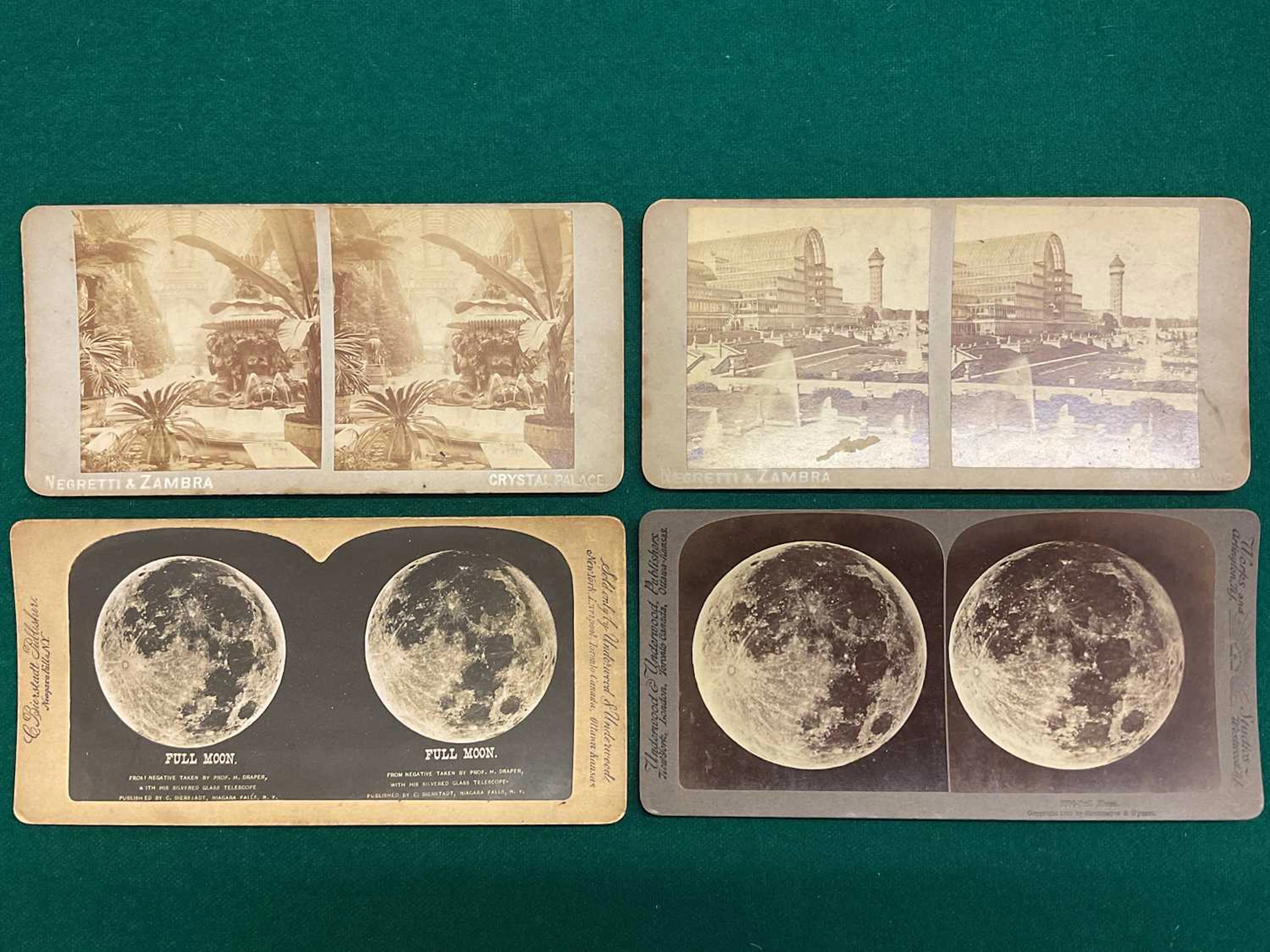 Four 19th century stereographs