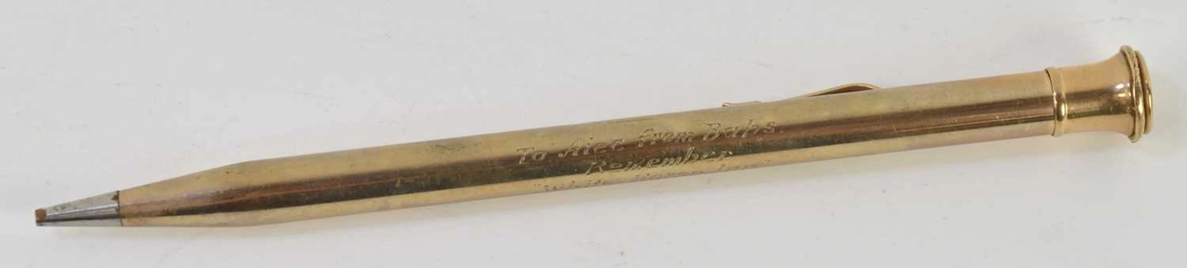An early 20th century 9ct yellow gold propelling pencil