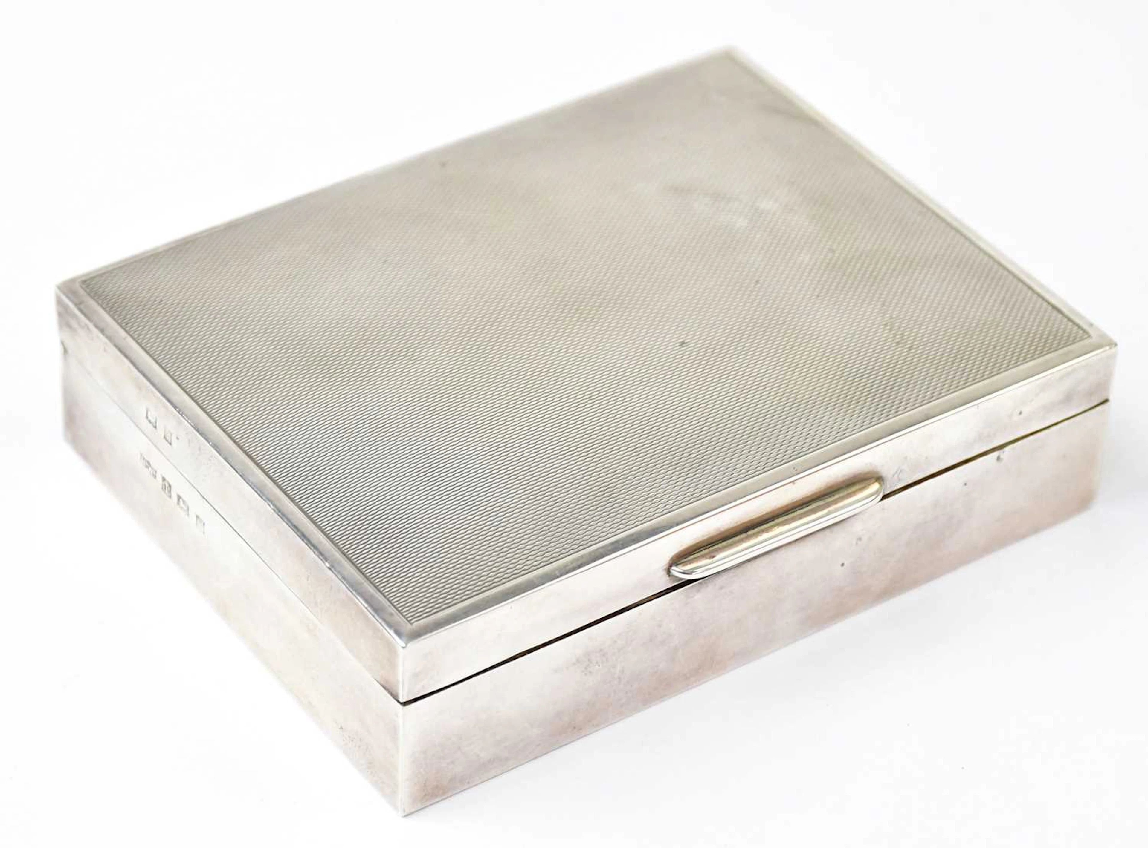 MAPPIN & WEBB LTD; an Elizabeth II hallmarked silver cigarette box