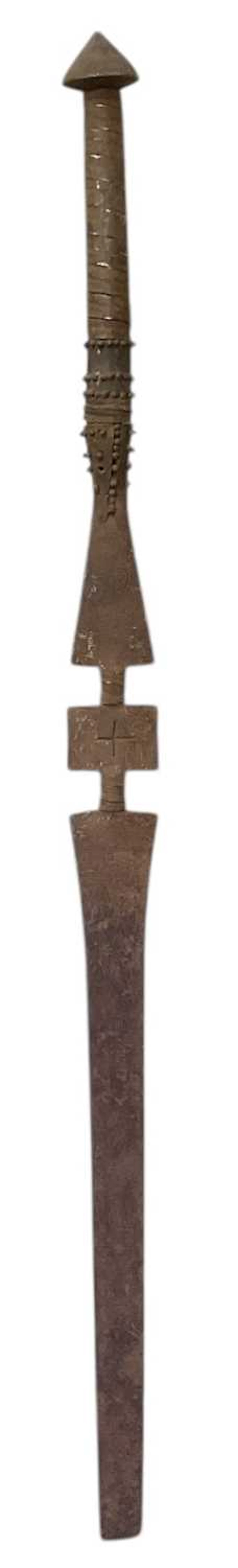 A Nigerian Yoruba tribe Orisha Oko staff (iron sword)
