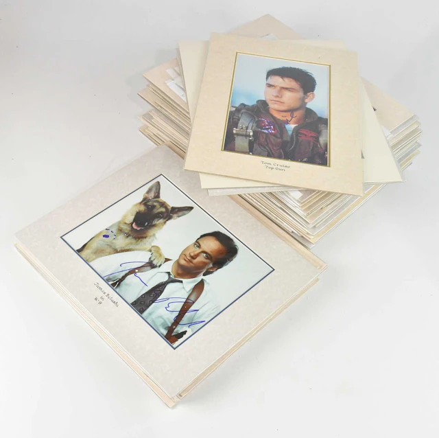 A collection of thirty-eight mounted photographs of actors